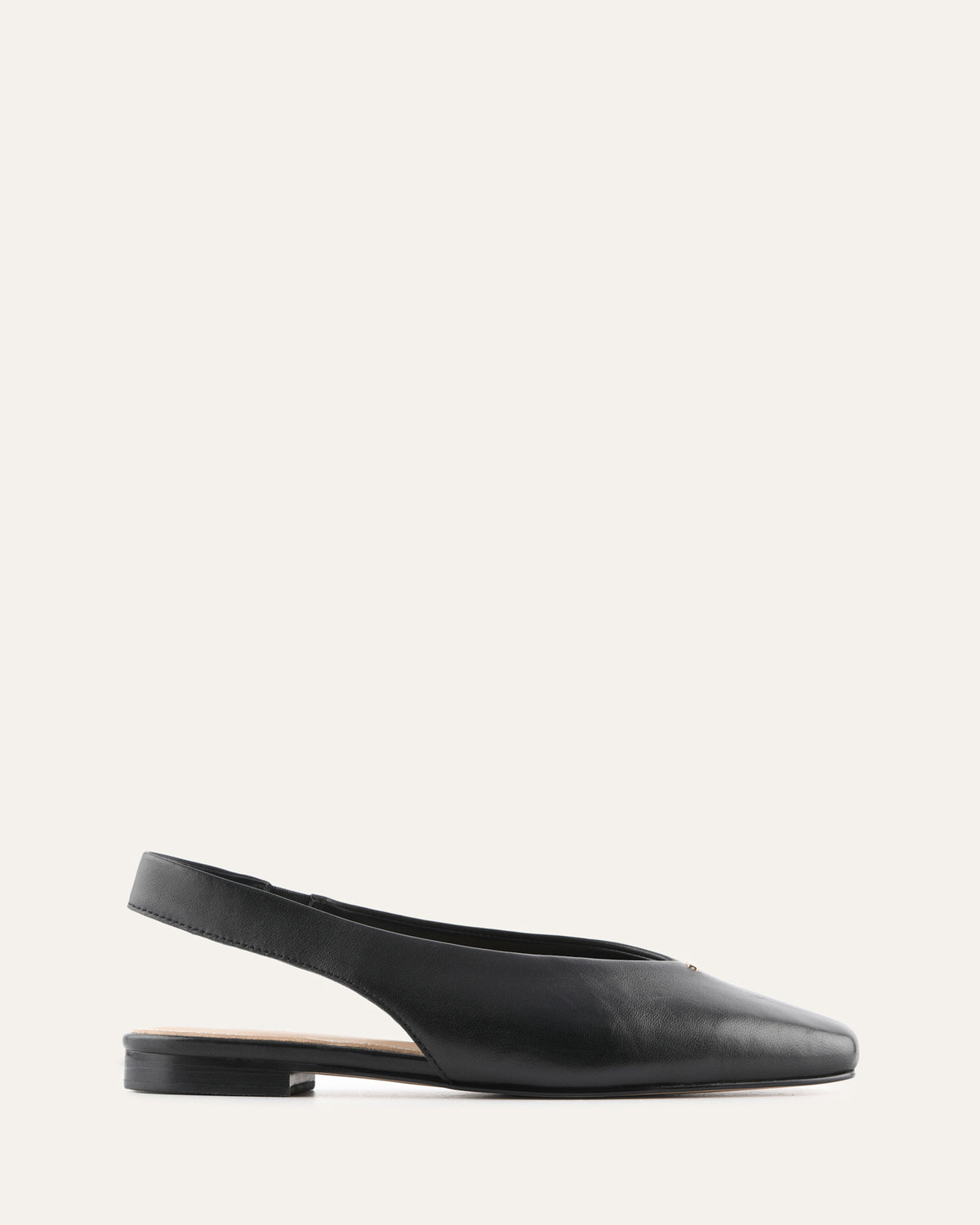 ASHLEE DRESS FLATS BLACK LEATHER