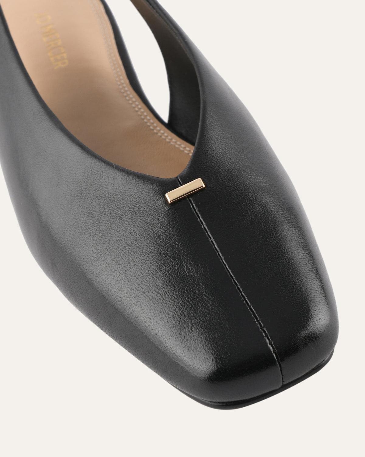 ASHLEE DRESS FLATS BLACK LEATHER