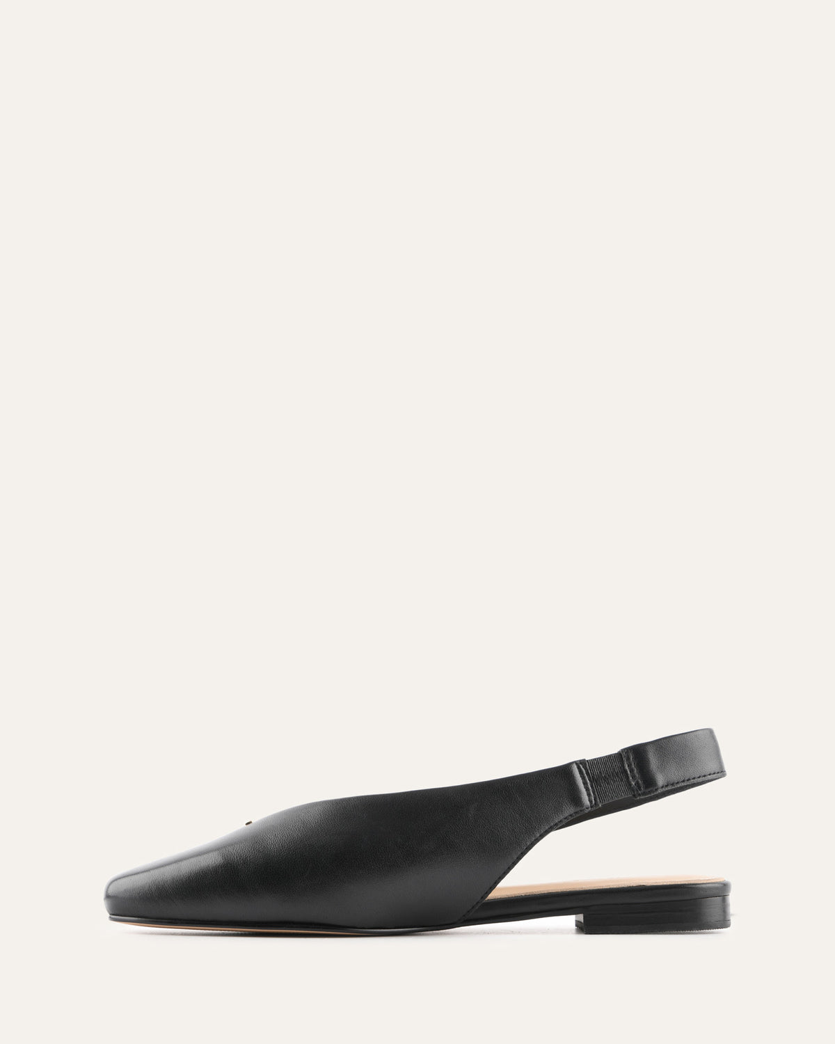 ASHLEE DRESS FLATS BLACK LEATHER