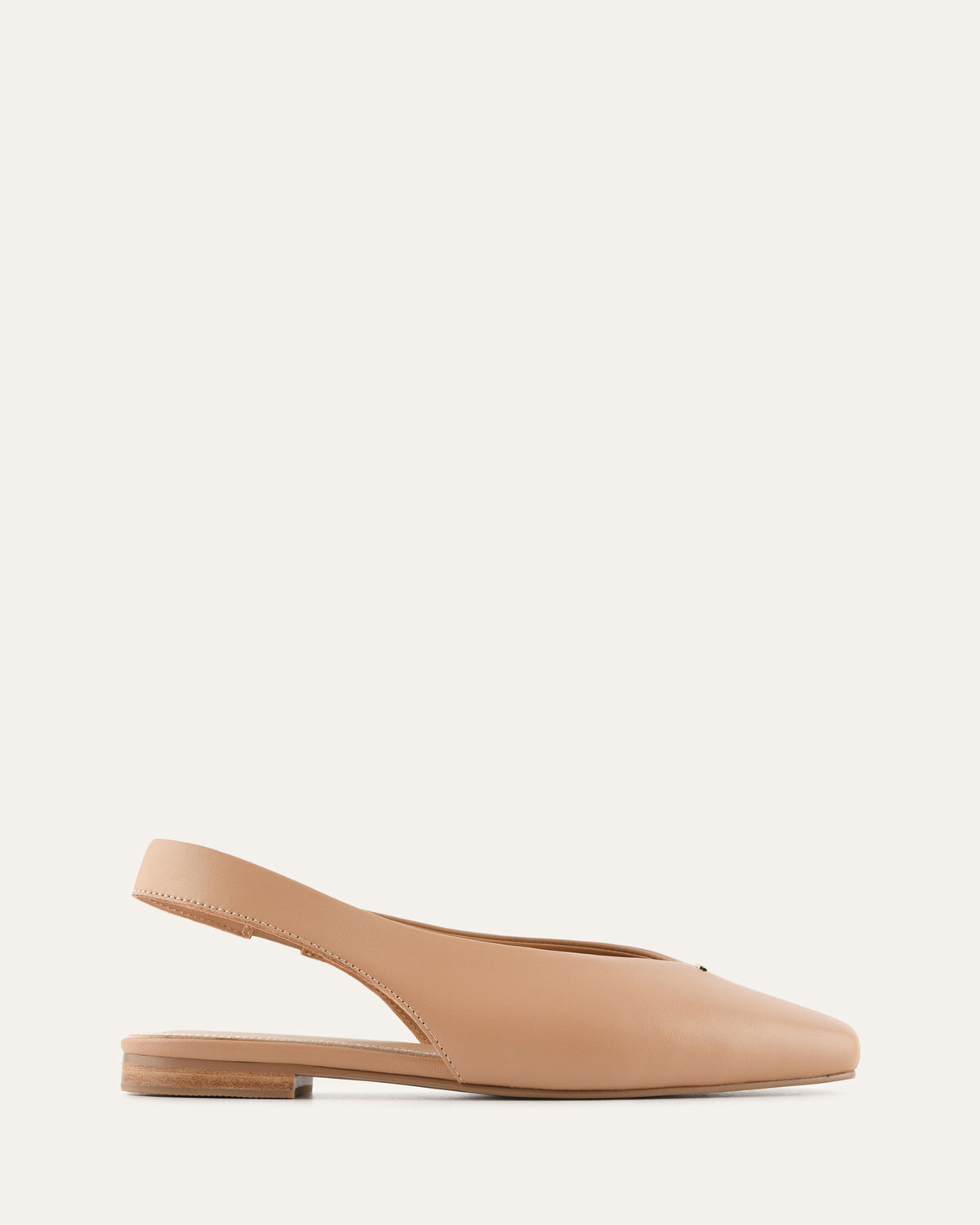 ASHLEE DRESS FLATS TAN LEATHER