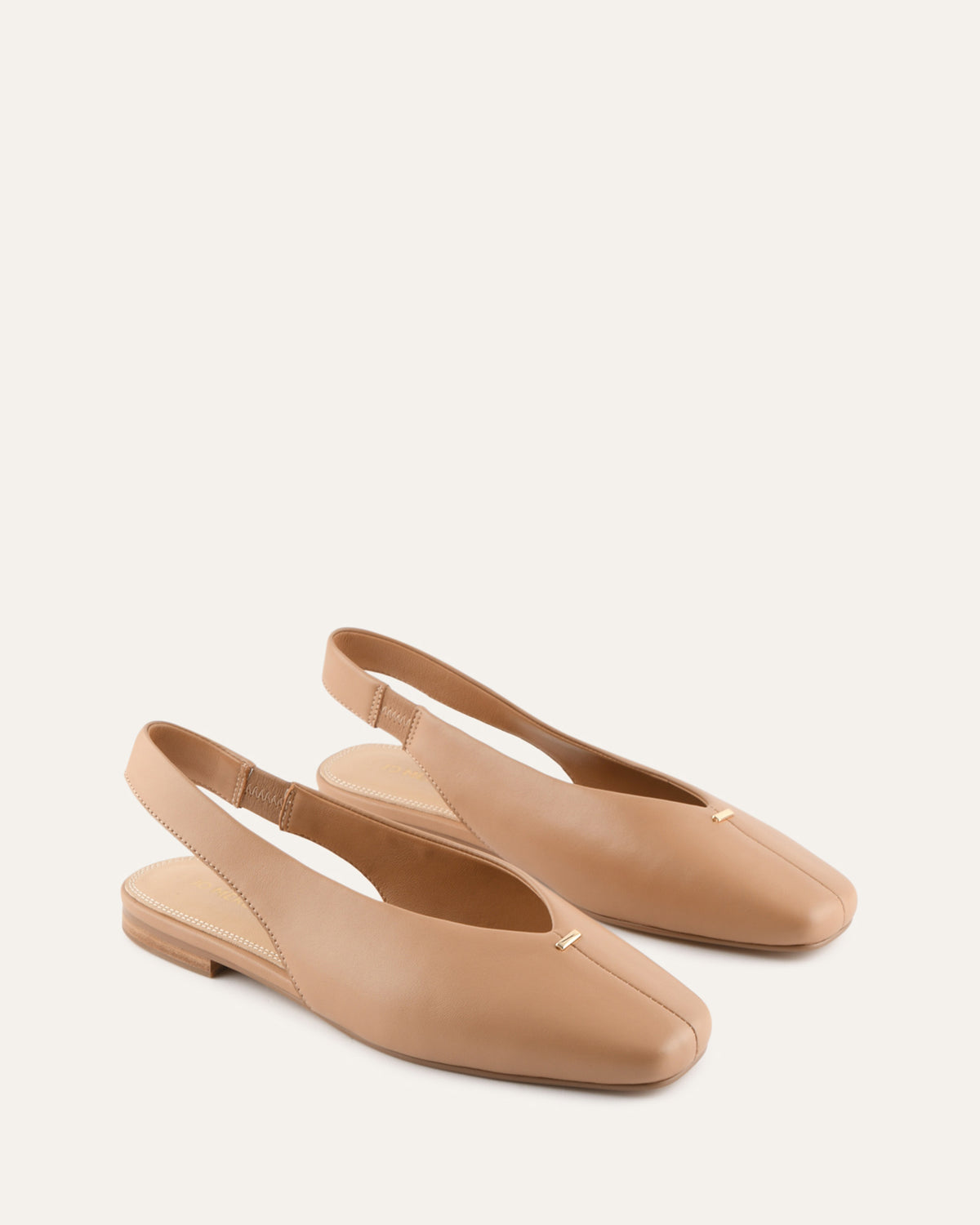 ASHLEE DRESS FLATS TAN LEATHER