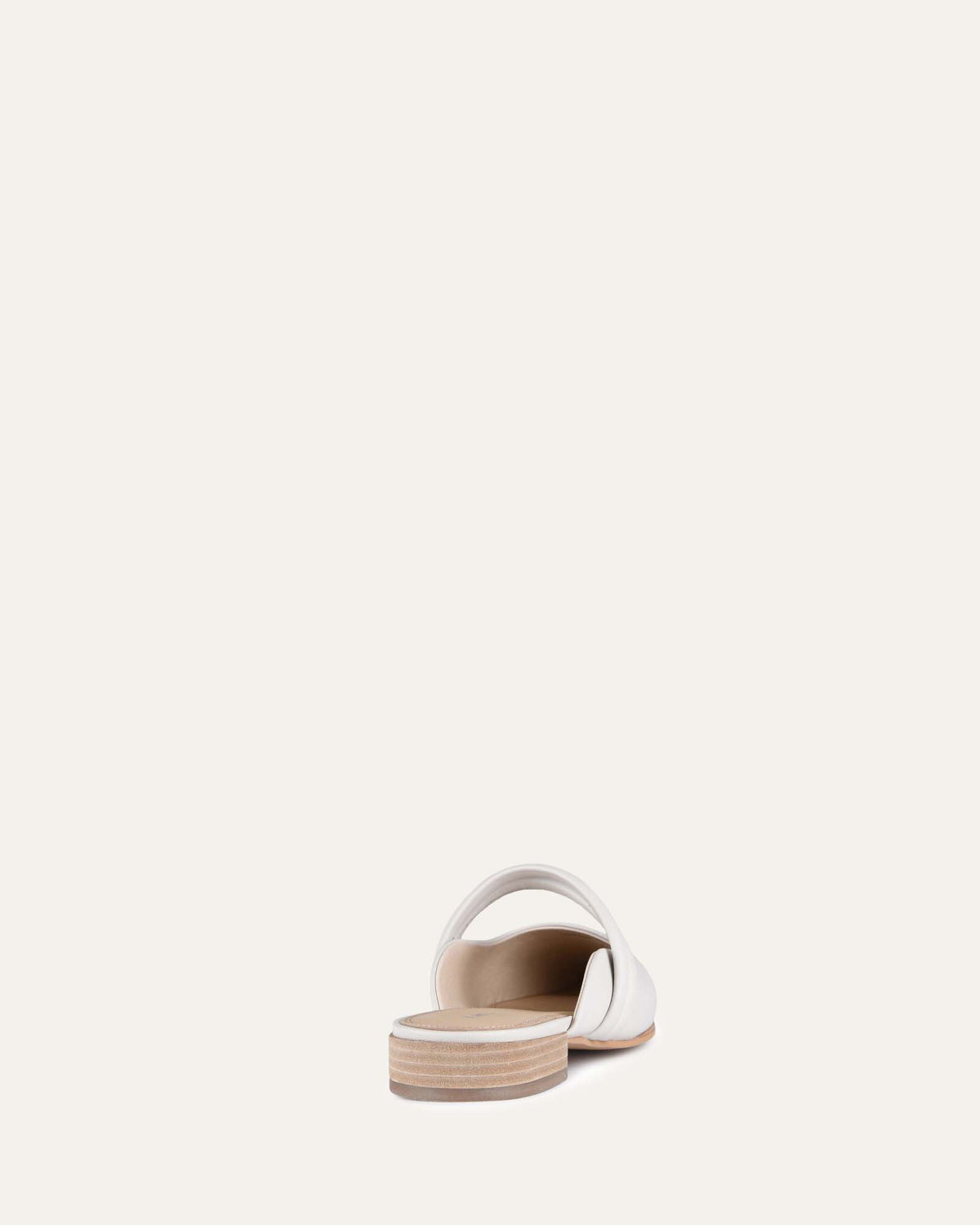 ATLAS CASUAL FLATS OFF WHITE LEATHER