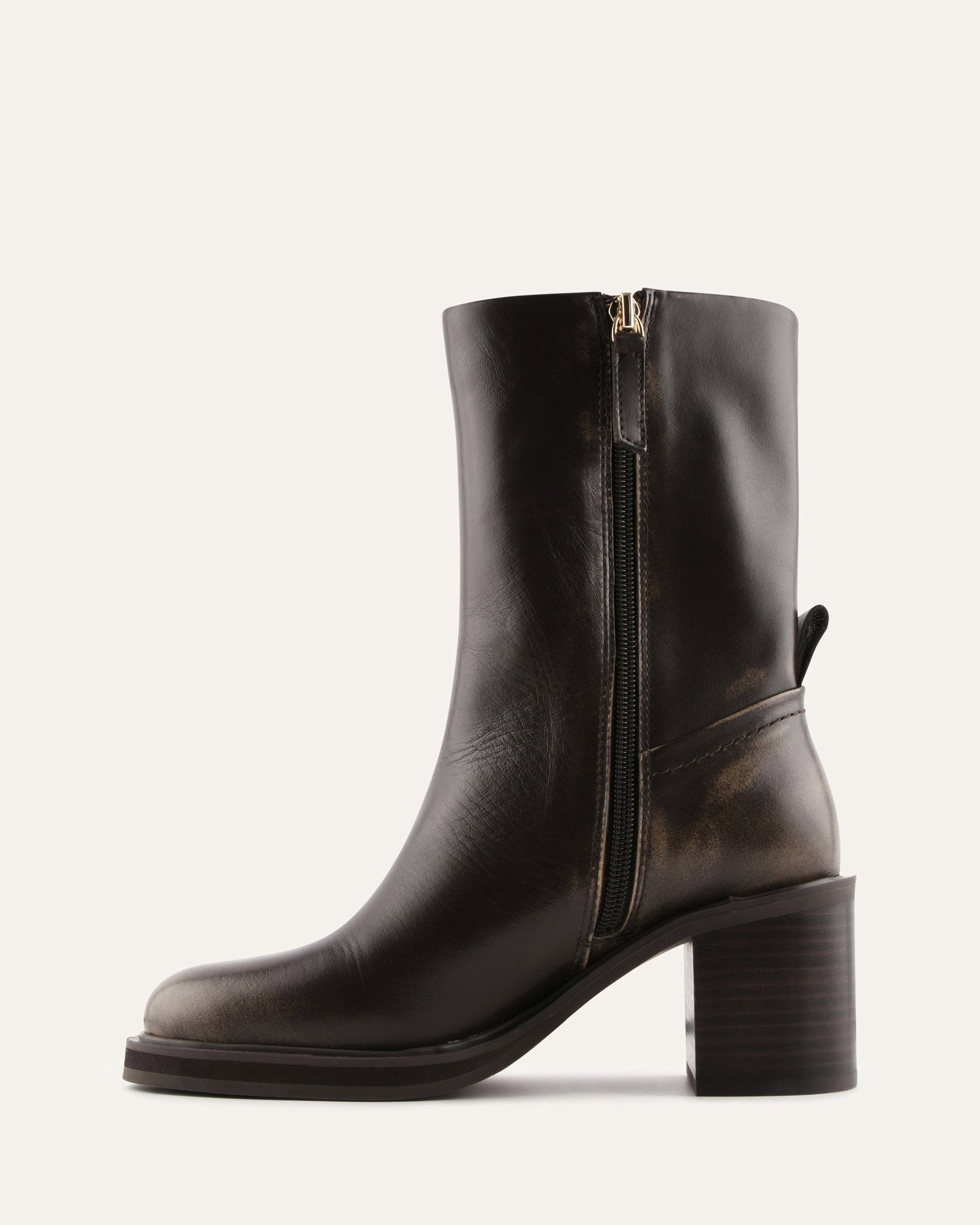 ATTICUS CALF BOOTS BROWN LEATHER image