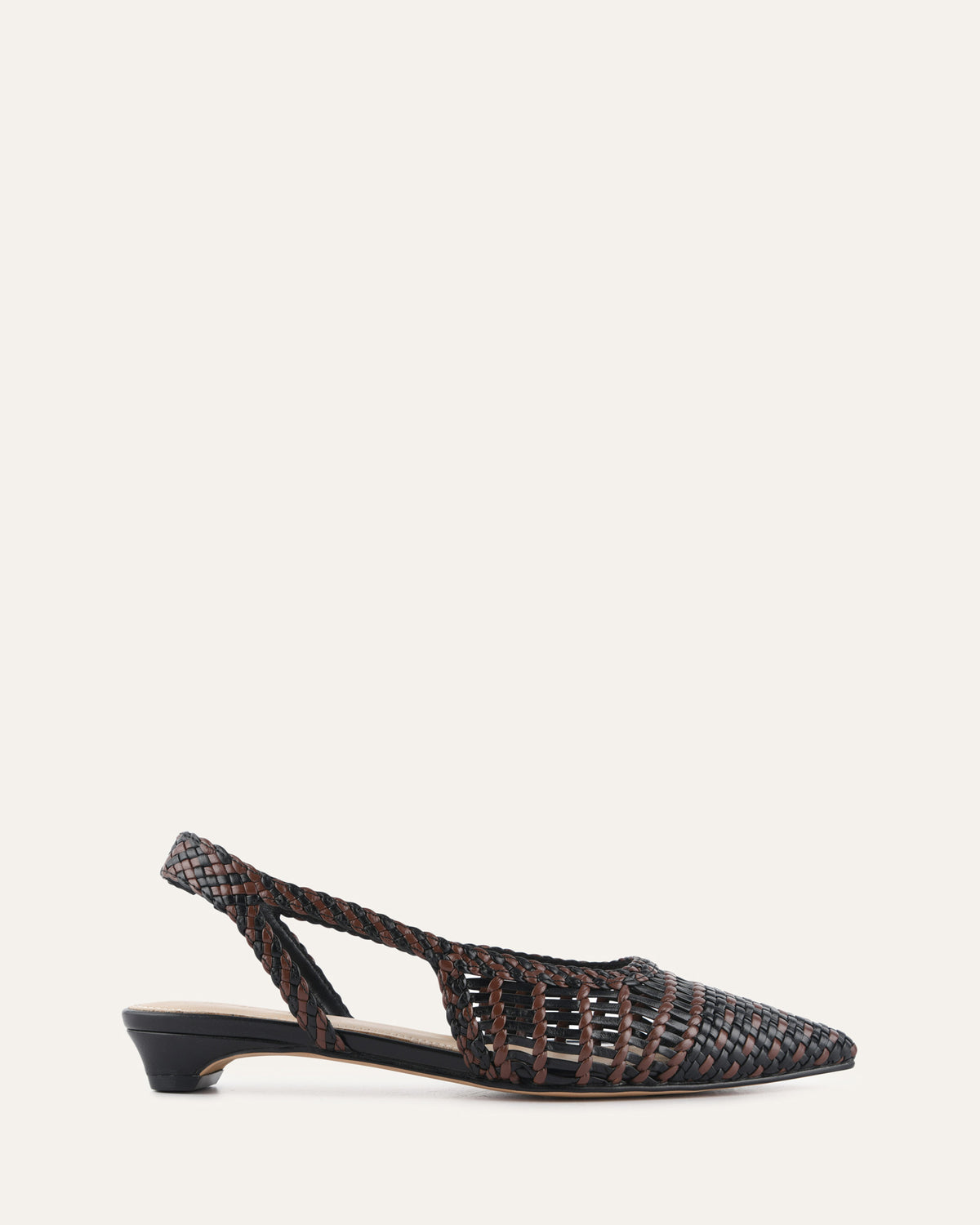 AUBREY DRESS FLATS BLACK/PECAN LEATHER