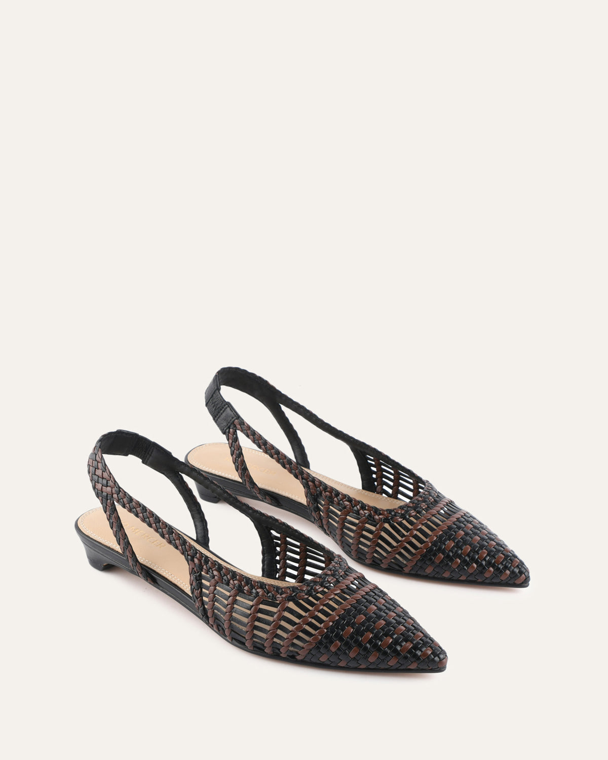 AUBREY DRESS FLATS BLACK/PECAN LEATHER