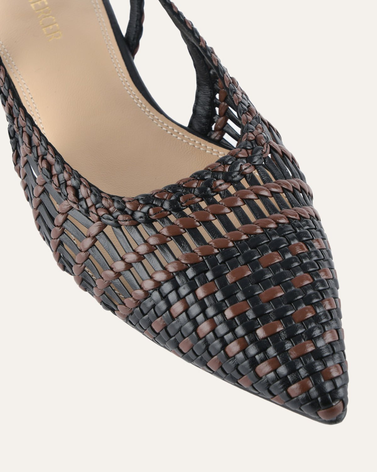 AUBREY DRESS FLATS BLACK/PECAN LEATHER