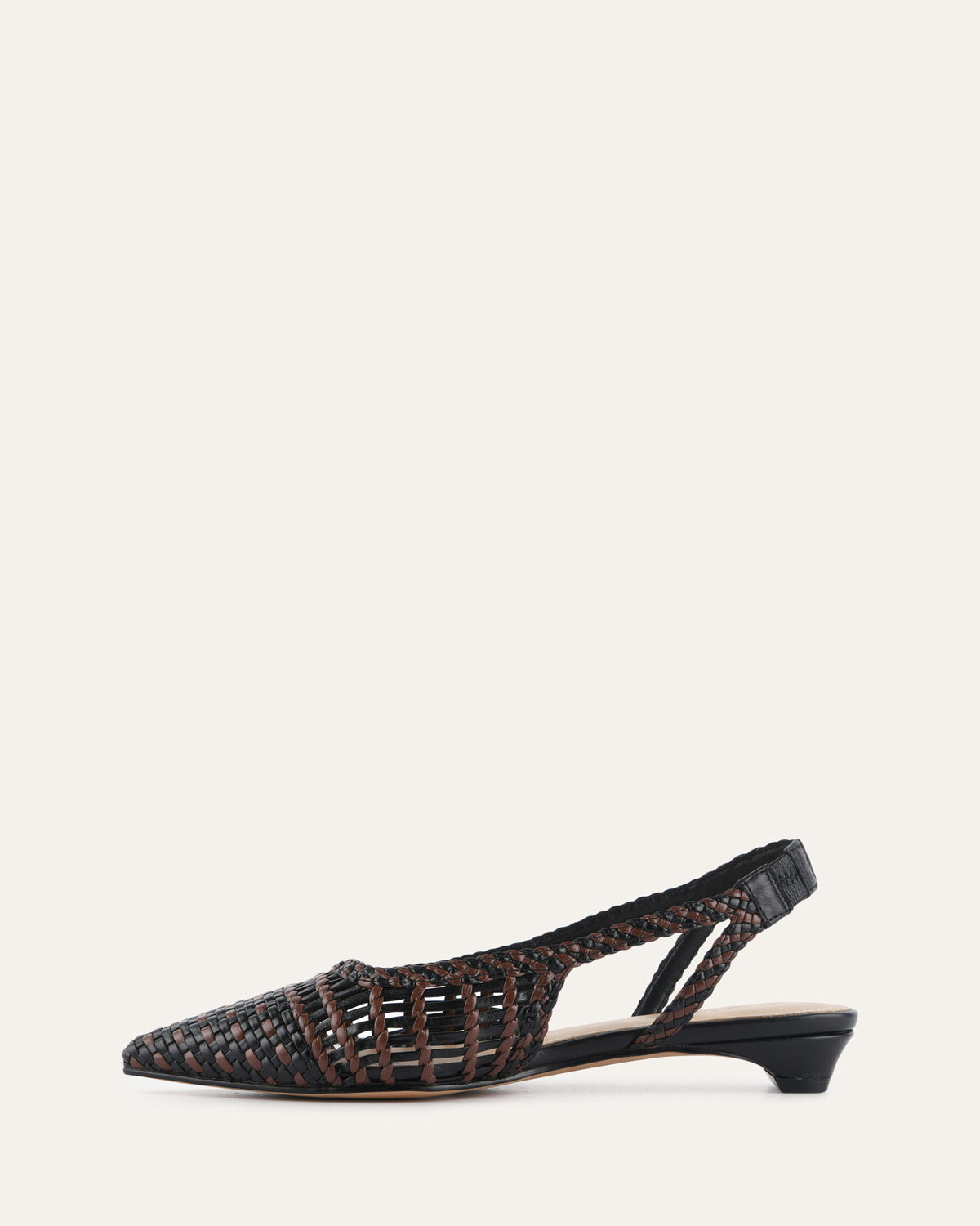 AUBREY DRESS FLATS BLACK/PECAN LEATHER
