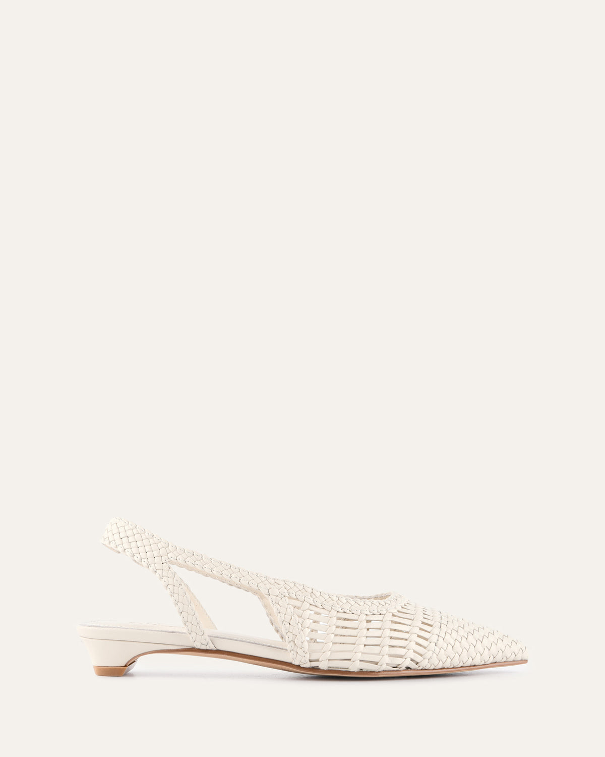 AUBREY DRESS FLATS OFF WHITE LEATHER