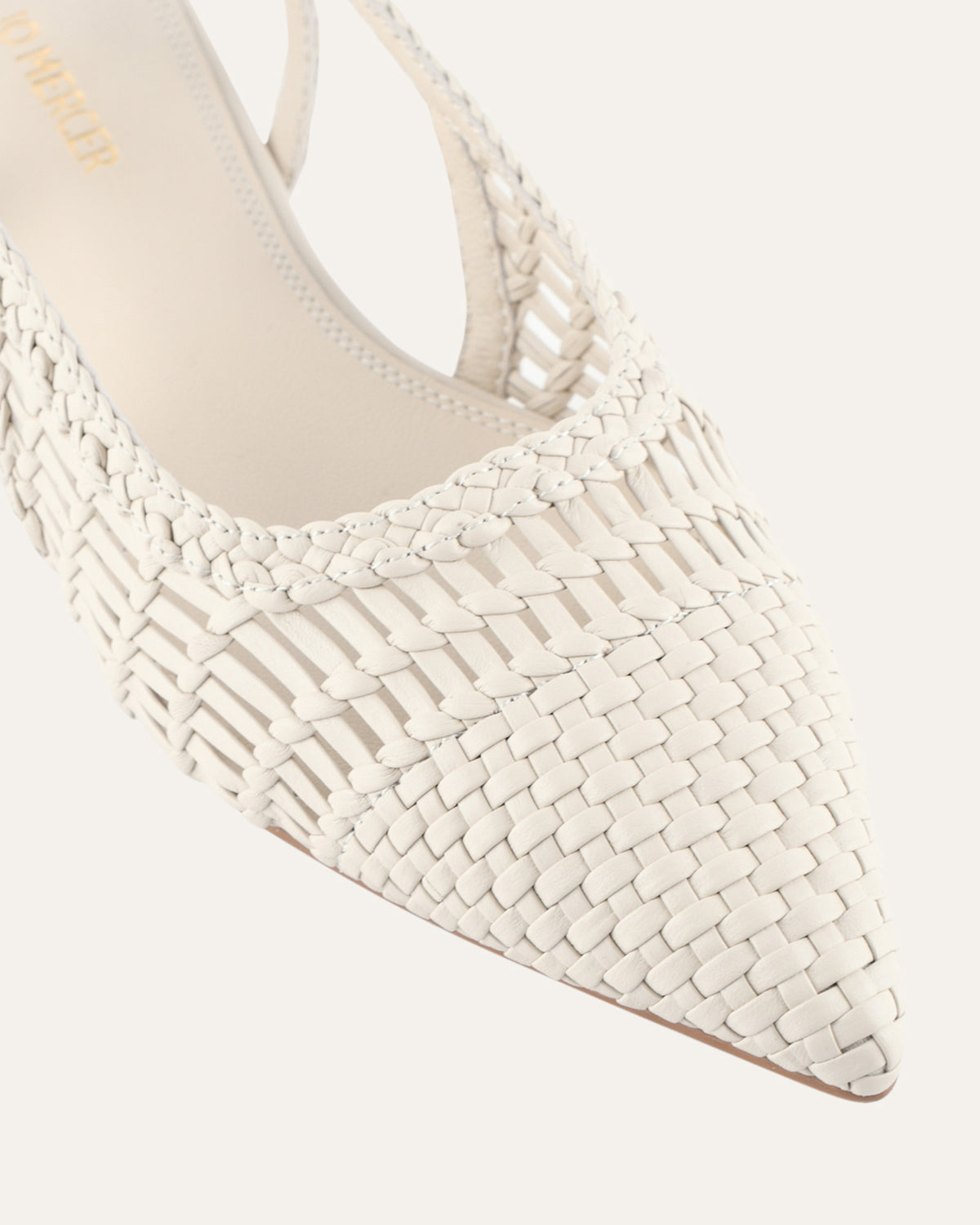 AUBREY DRESS FLATS OFF WHITE LEATHER