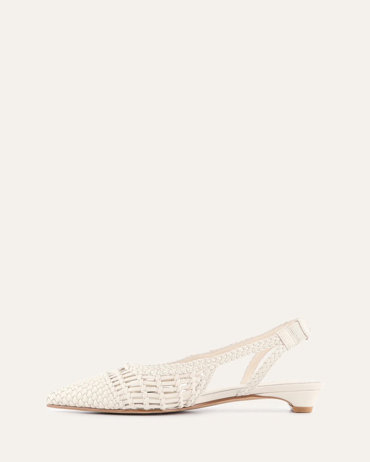 AUBREY DRESS FLATS OFF WHITE LEATHER
