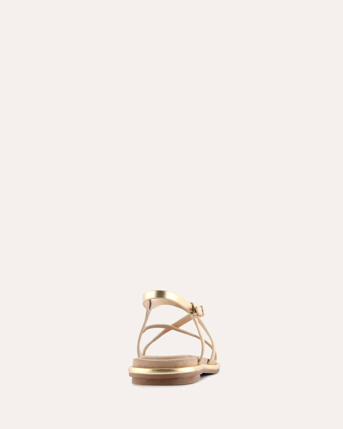 AVEN FLAT SANDALS GOLD LEATHER