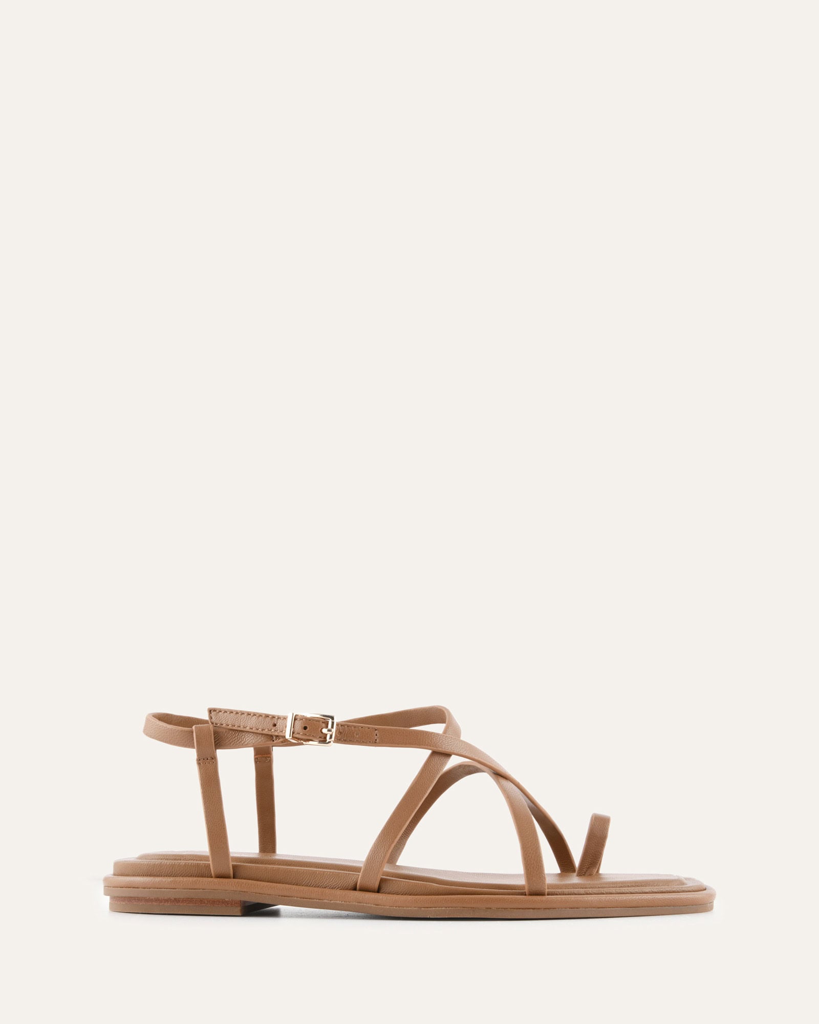 AVEN FLAT SANDALS TUSCAN TAN LEATHER image