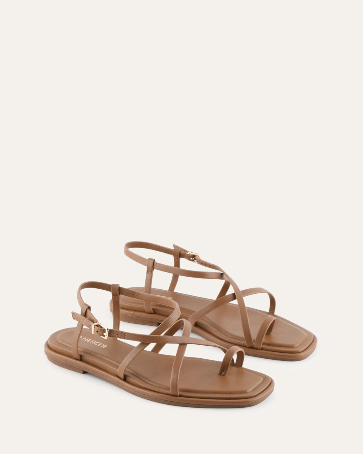 AVEN FLAT SANDALS TUSCAN TAN LEATHER