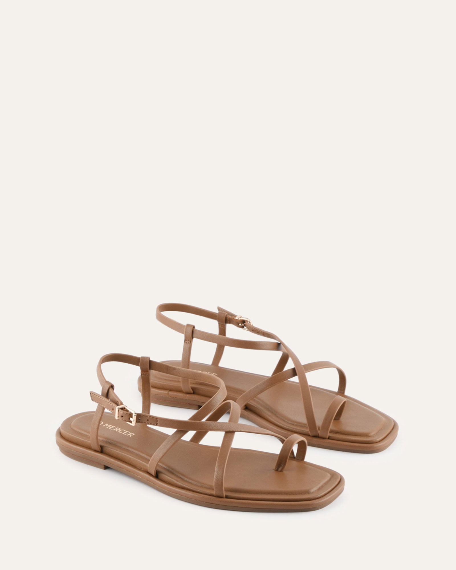 AVEN FLAT SANDALS TUSCAN TAN LEATHER image