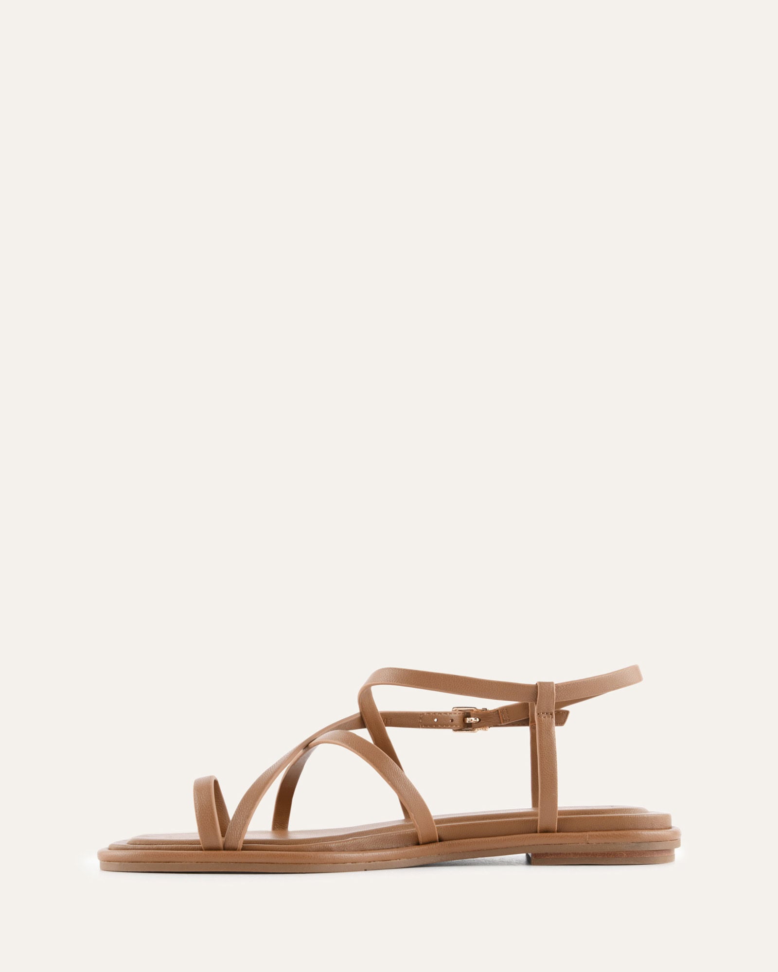 AVEN FLAT SANDALS TUSCAN TAN LEATHER image