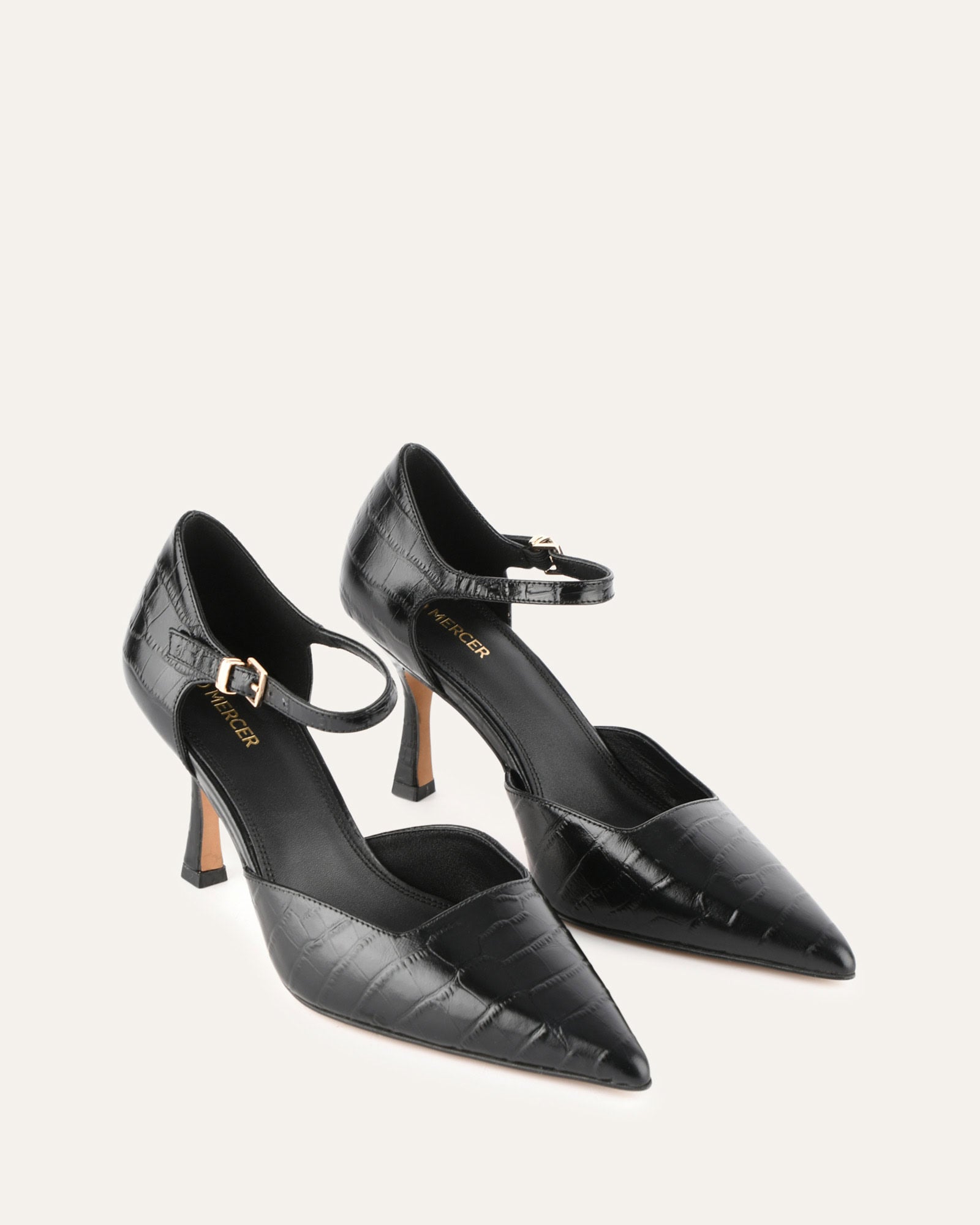 AXEL HIGH HEELS BLACK CROC image