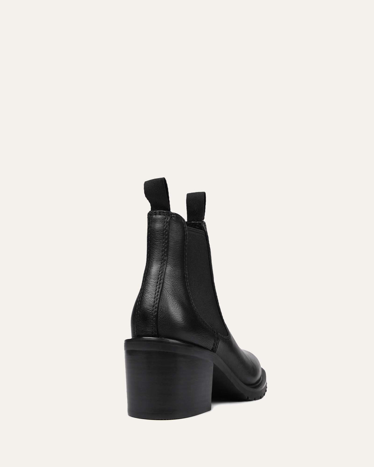 AYLA MID ANKLE BOOTS BLACK LEATHER