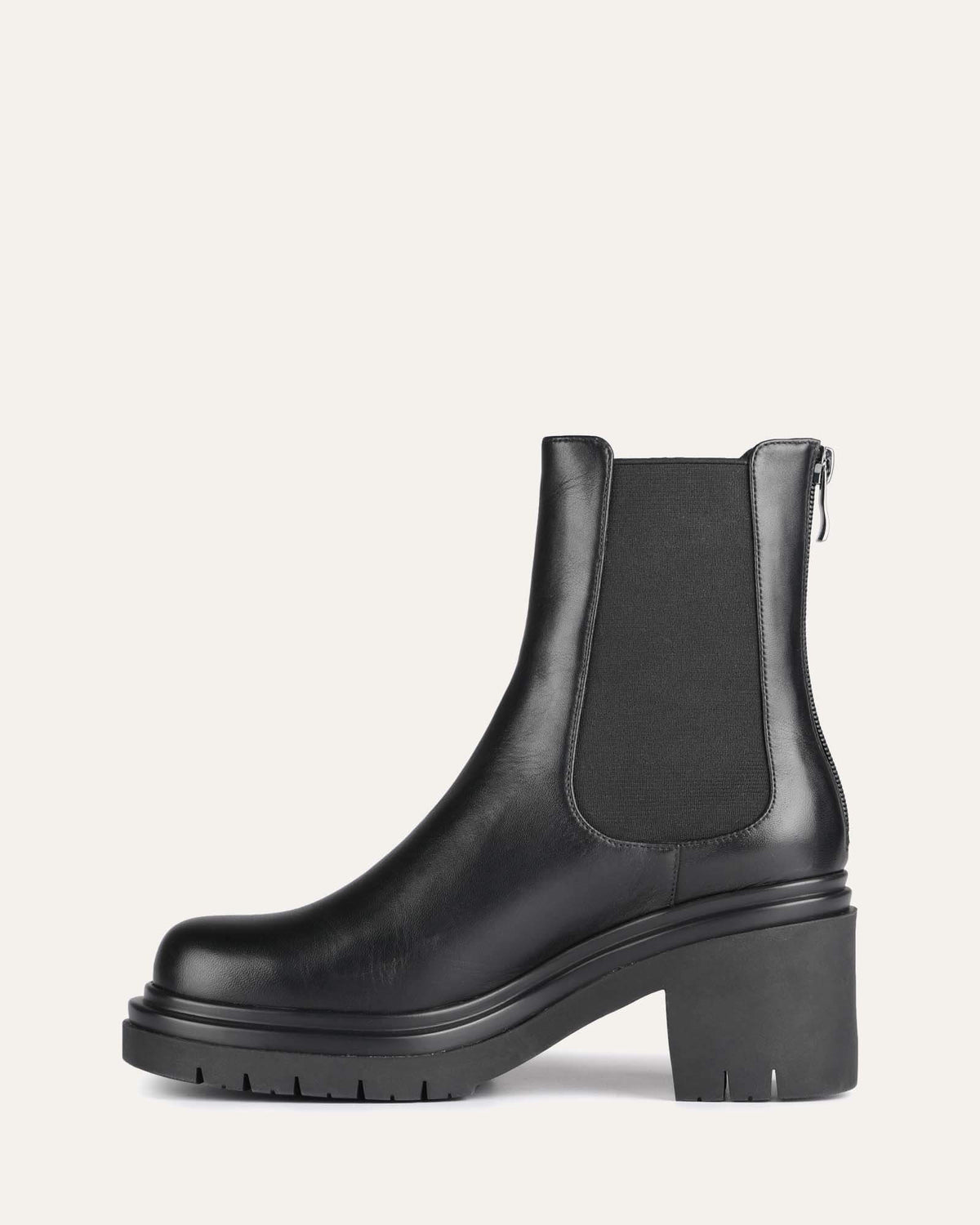 BAILEY MID ANKLE BOOTS BLACK LEATHER