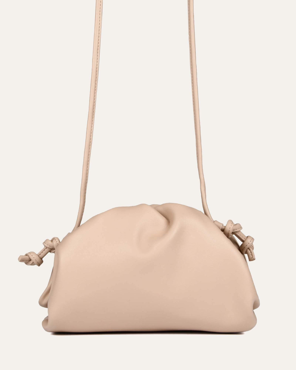 BAMBIE CROSS BODY BAG BEIGE LEATHER