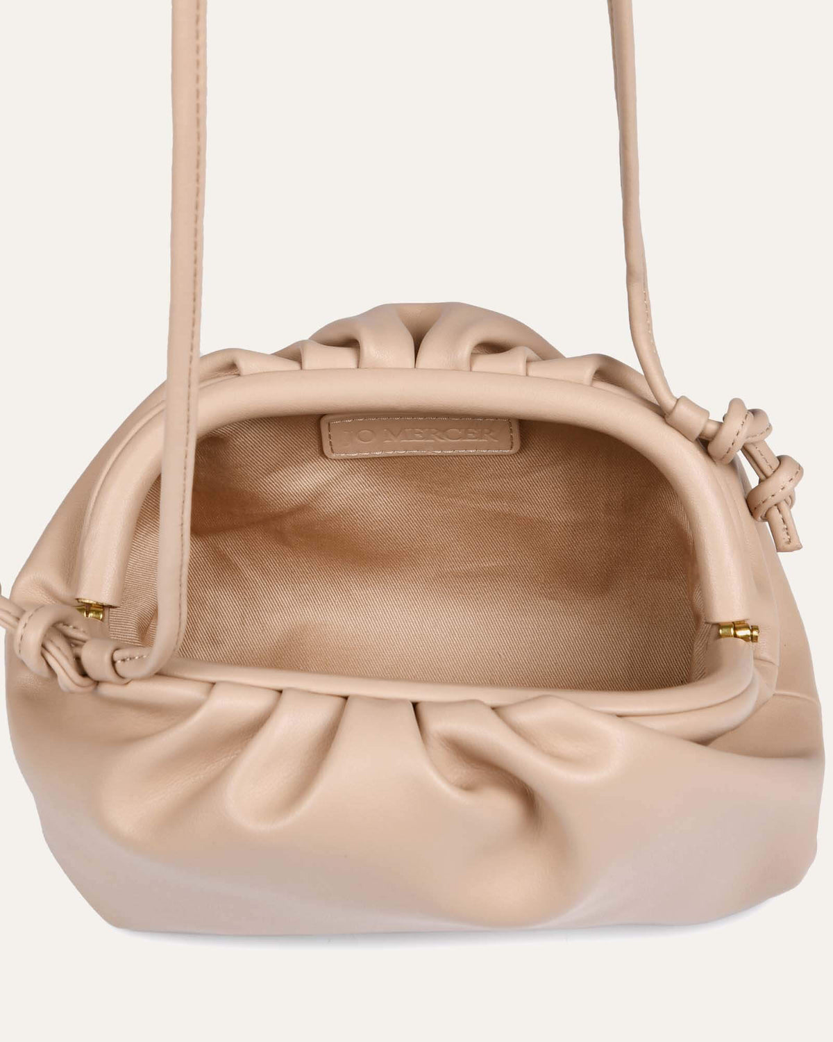 BAMBIE CROSS BODY BAG BEIGE LEATHER