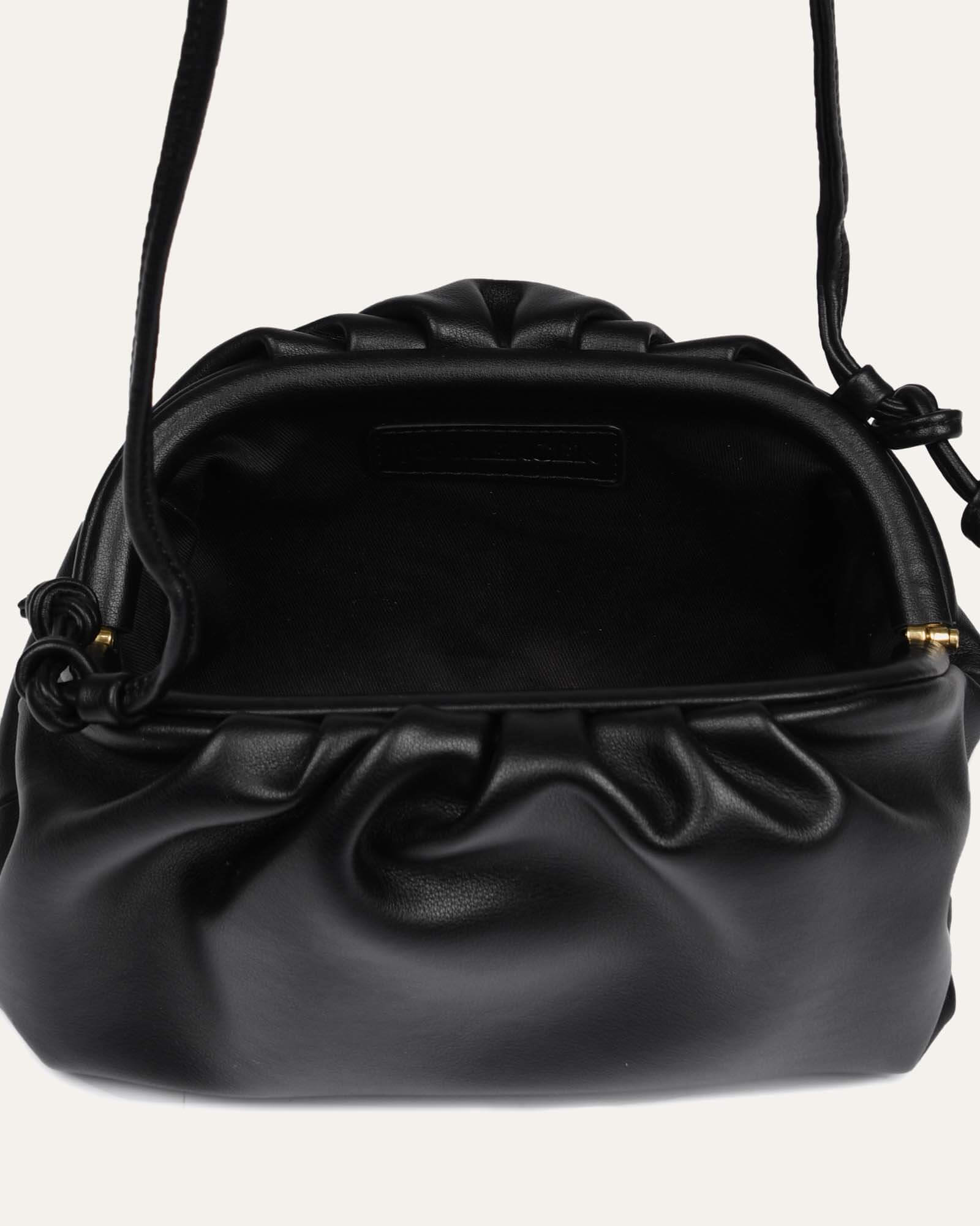 BAMBIE CROSS BODY BAG BLACK LEATHER image