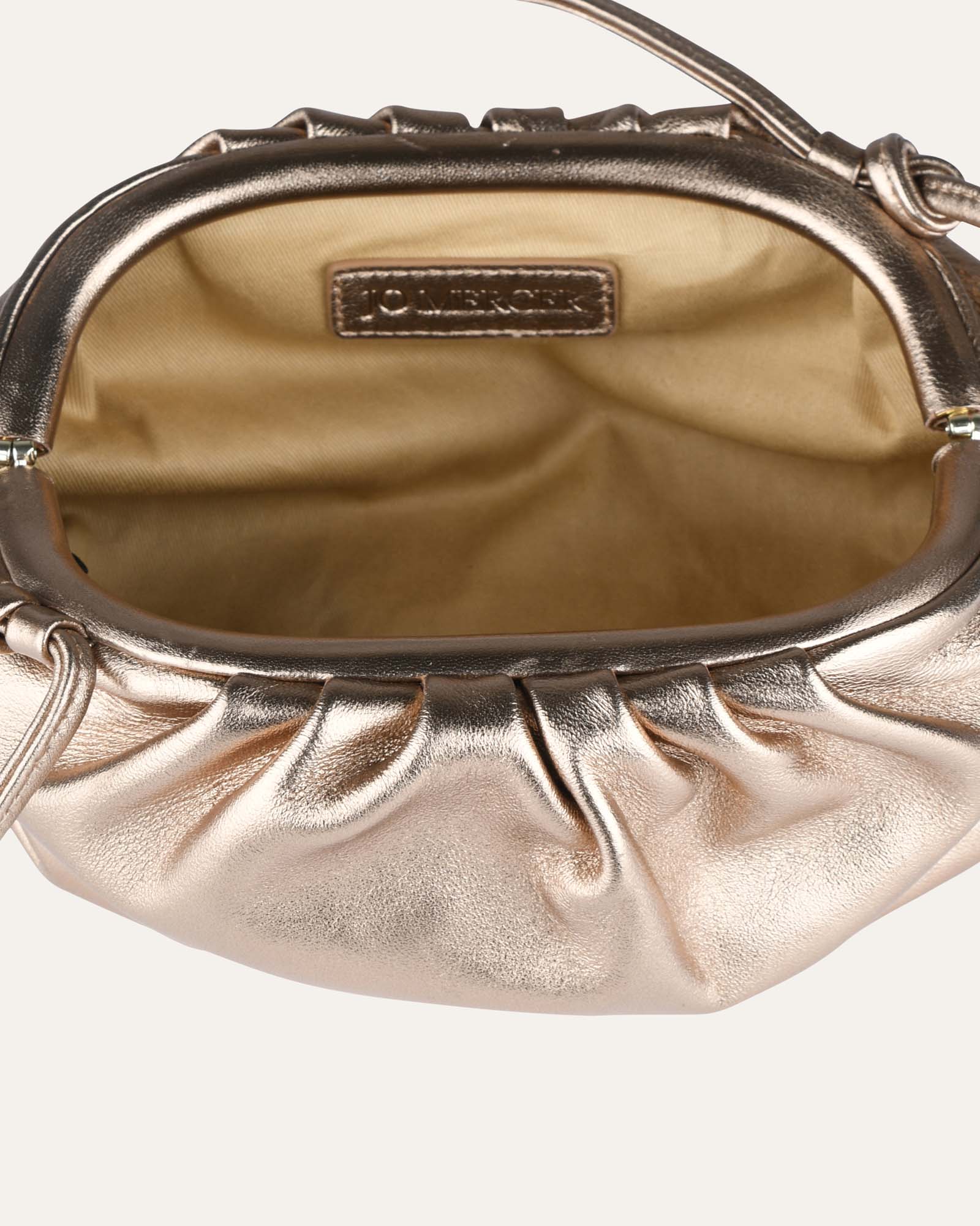 BAMBIE CROSS BODY BAG GOLD LEATHER image