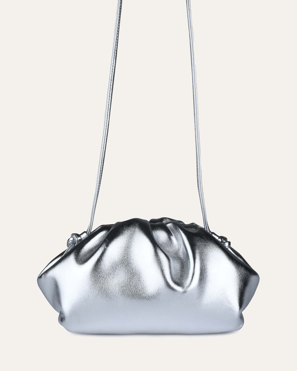 BAMBIE CROSS BODY BAG SILVER LEATHER