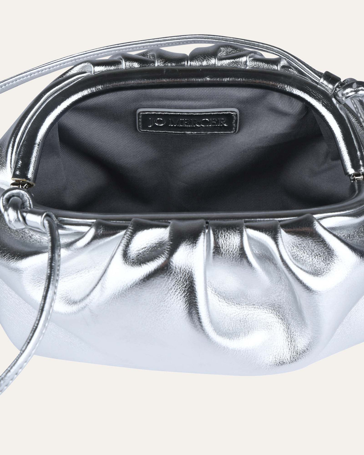 BAMBIE CROSS BODY BAG SILVER LEATHER