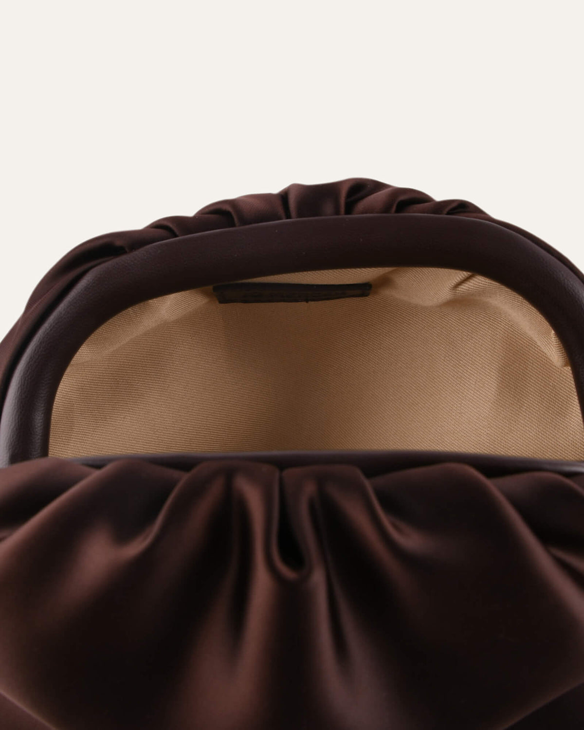 BAMBINI CLUTCH BAG BITTER CHOC SATIN