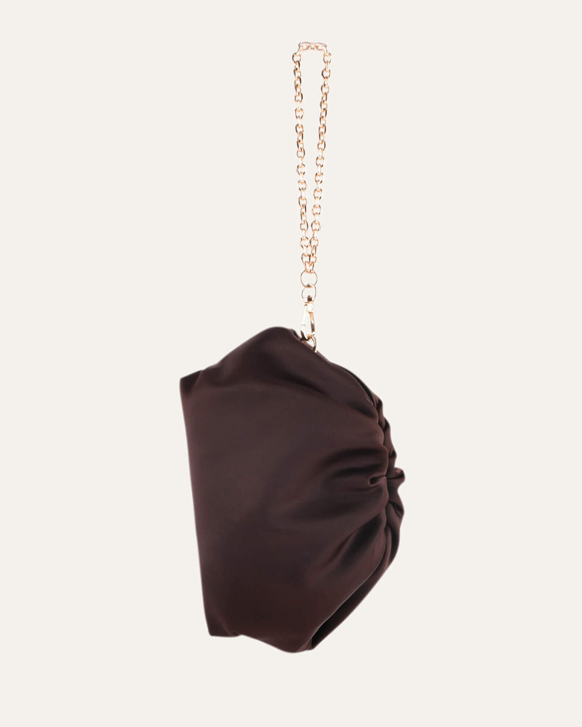BAMBINI CLUTCH BAG BITTER CHOC SATIN