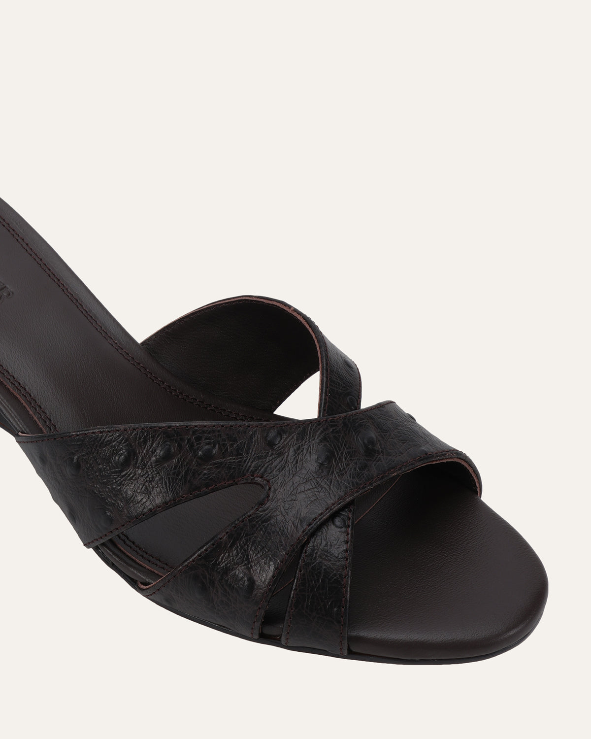 BANKS MID WEDGE SANDALS BITTER CHOC LEATHER