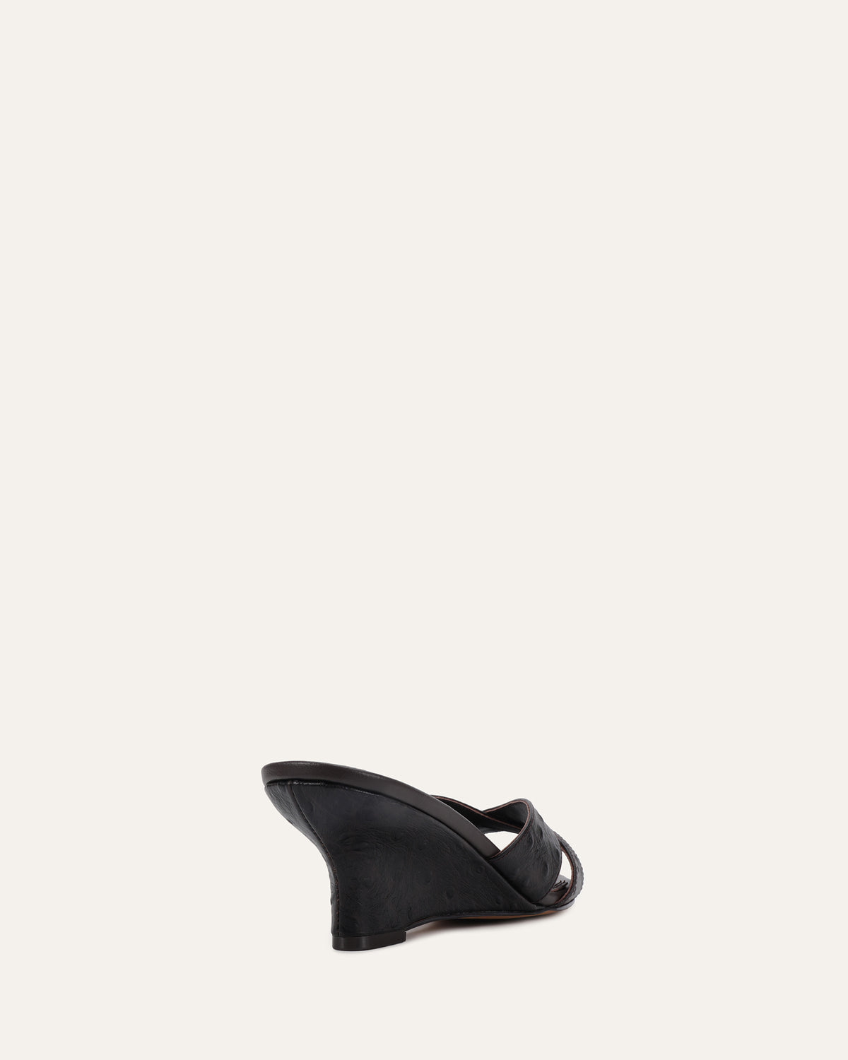 BANKS MID WEDGE SANDALS BITTER CHOC LEATHER