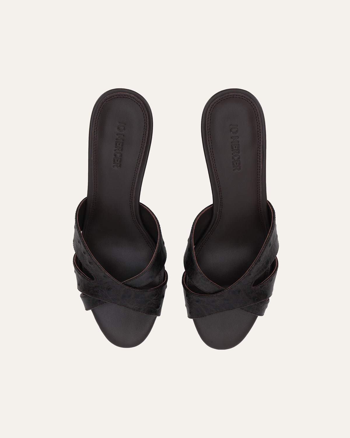 BANKS MID WEDGE SANDALS BITTER CHOC LEATHER