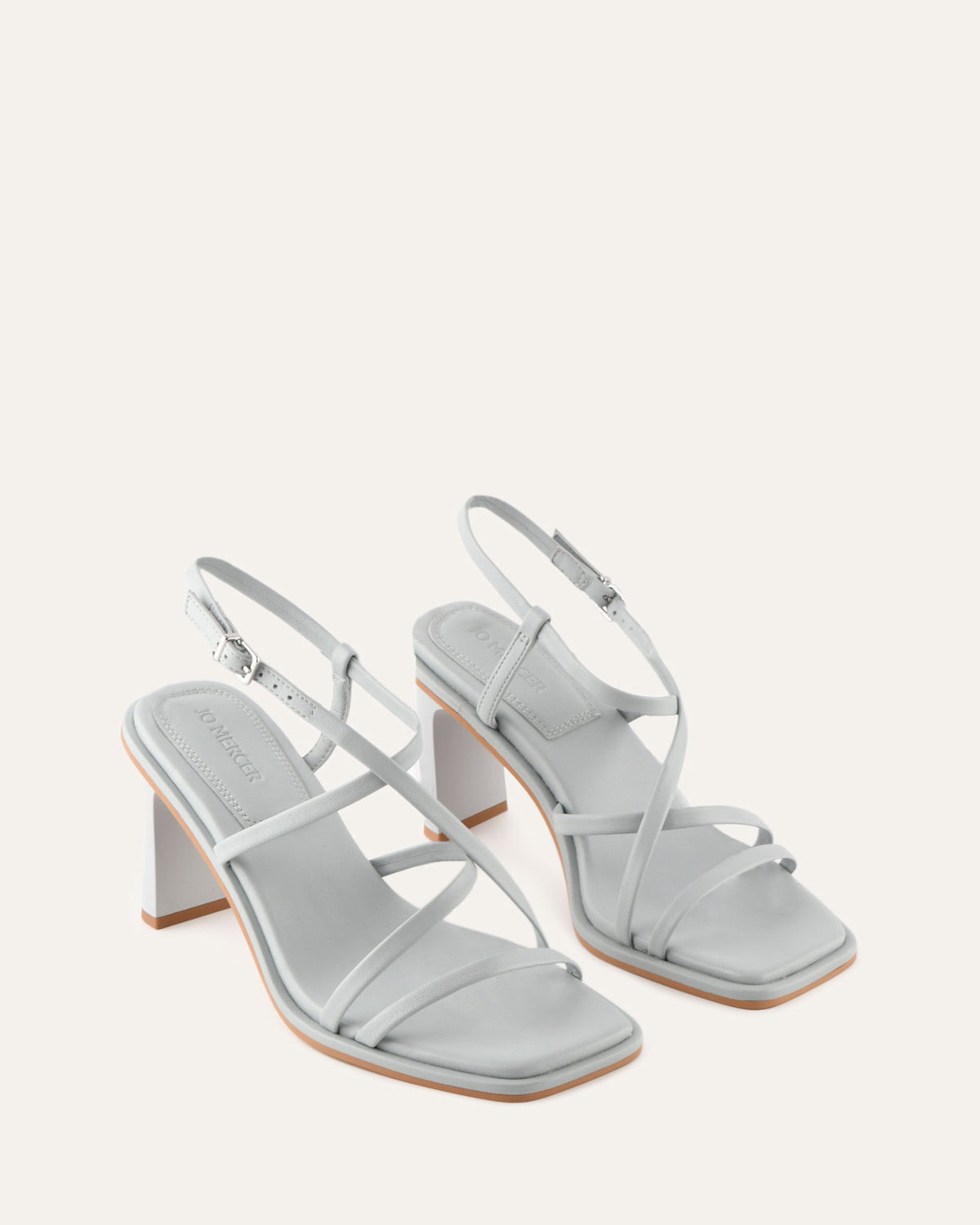 BASK HIGH HEEL SANDALS DUSK BLUE LEATHER