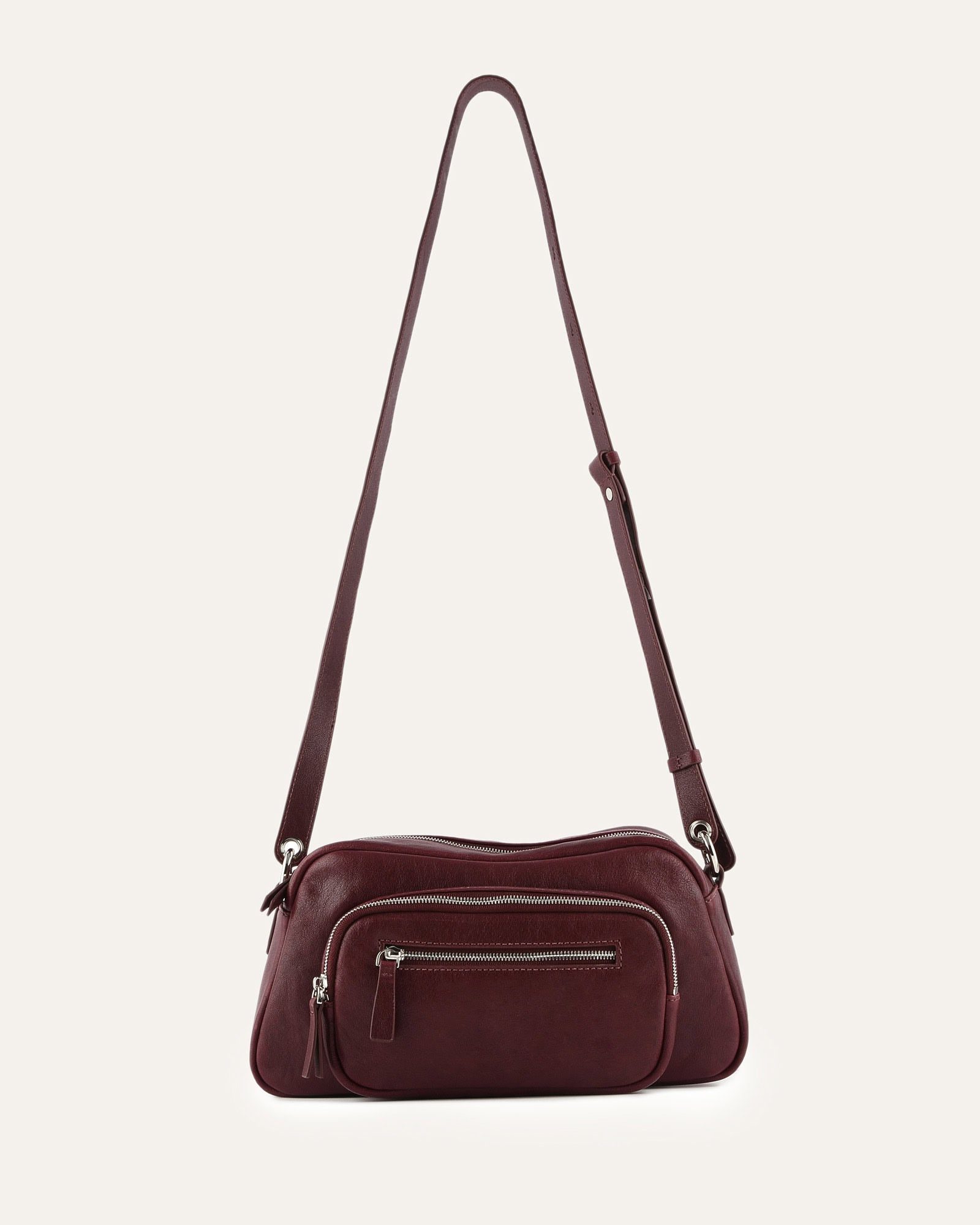 BECKY CROSSBODY BAG MERLOT LEATHER image