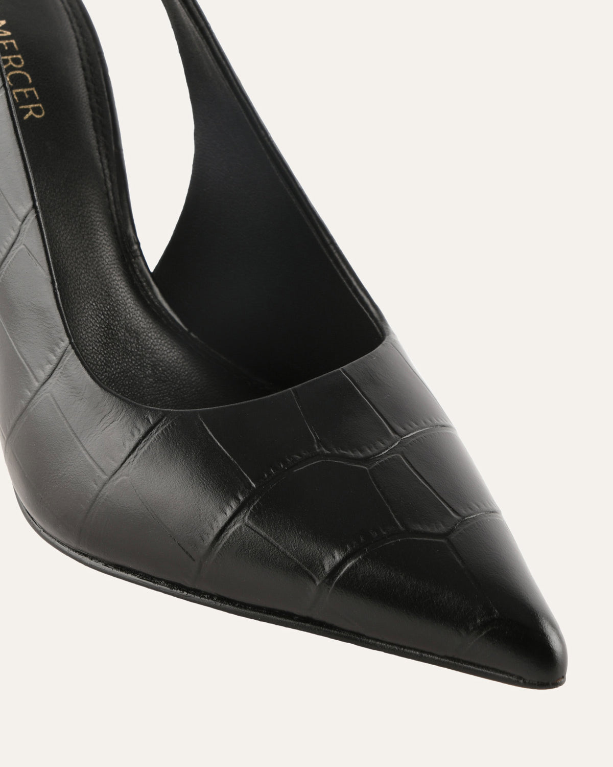 BECKHAM HIGH HEELS BLACK CROC