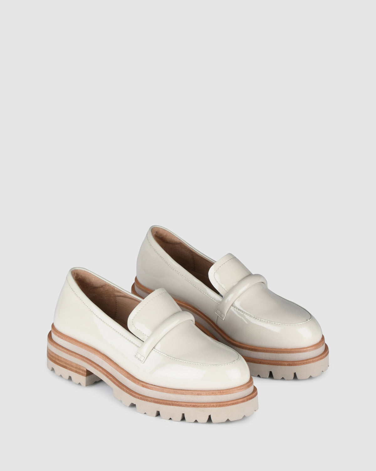 BELLE LOAFERS BONE PATENT
