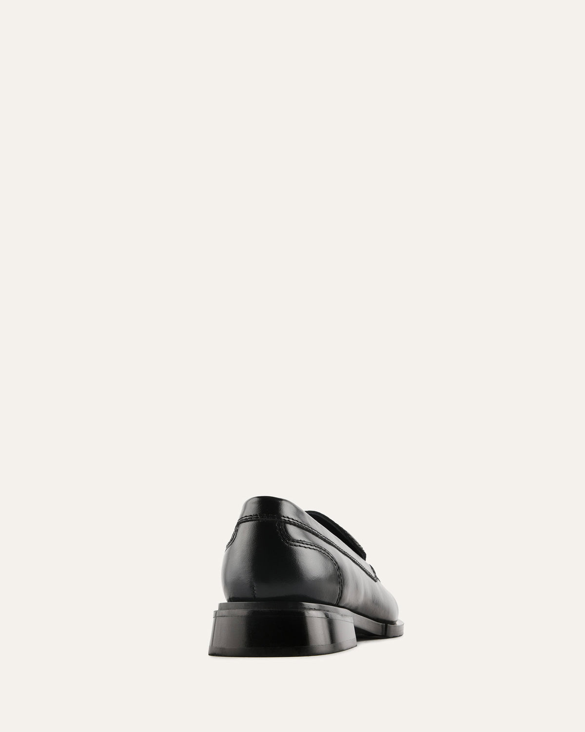Black dress shoe on a white background