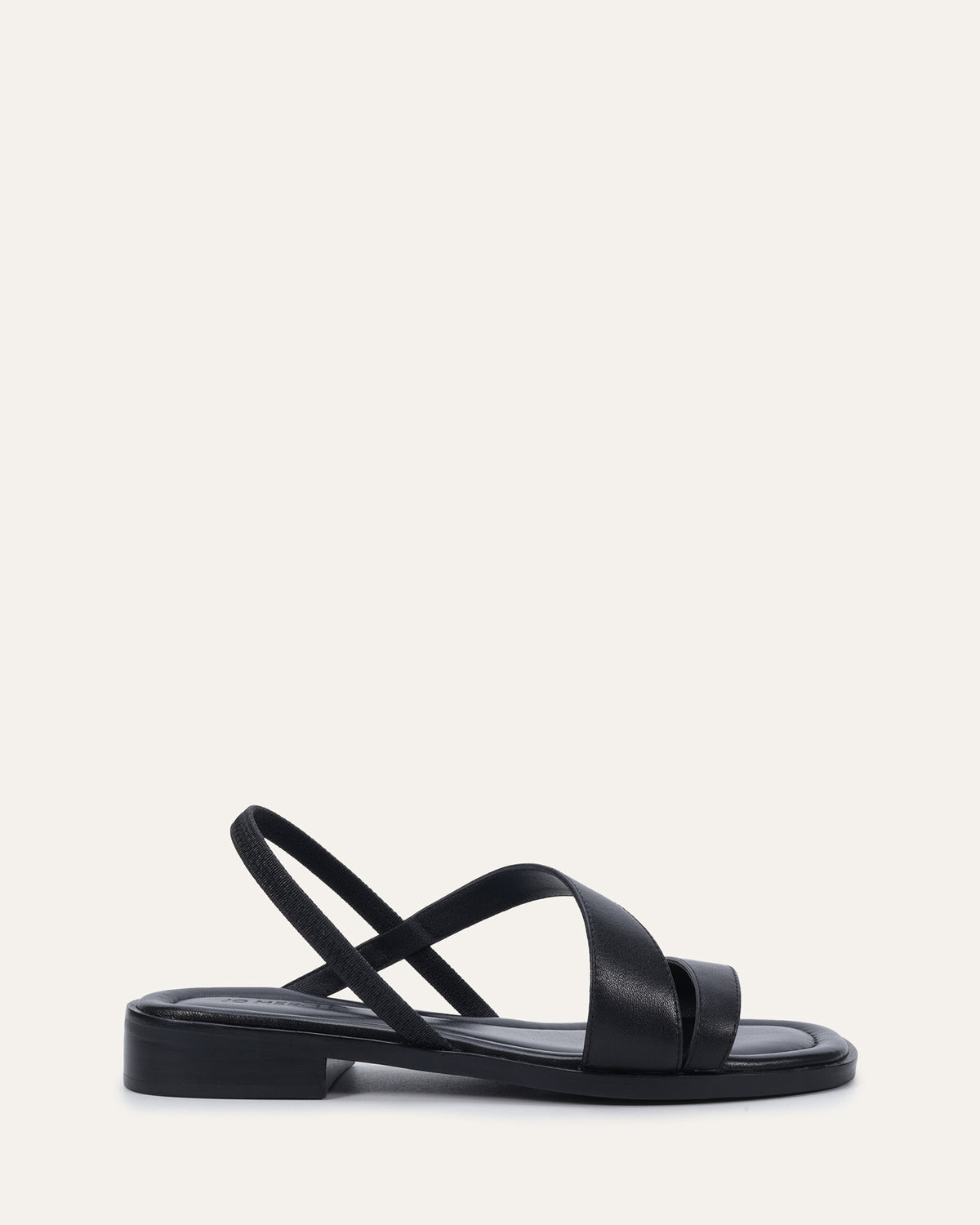 BENNIE FLAT SANDALS BLACK LEATHER