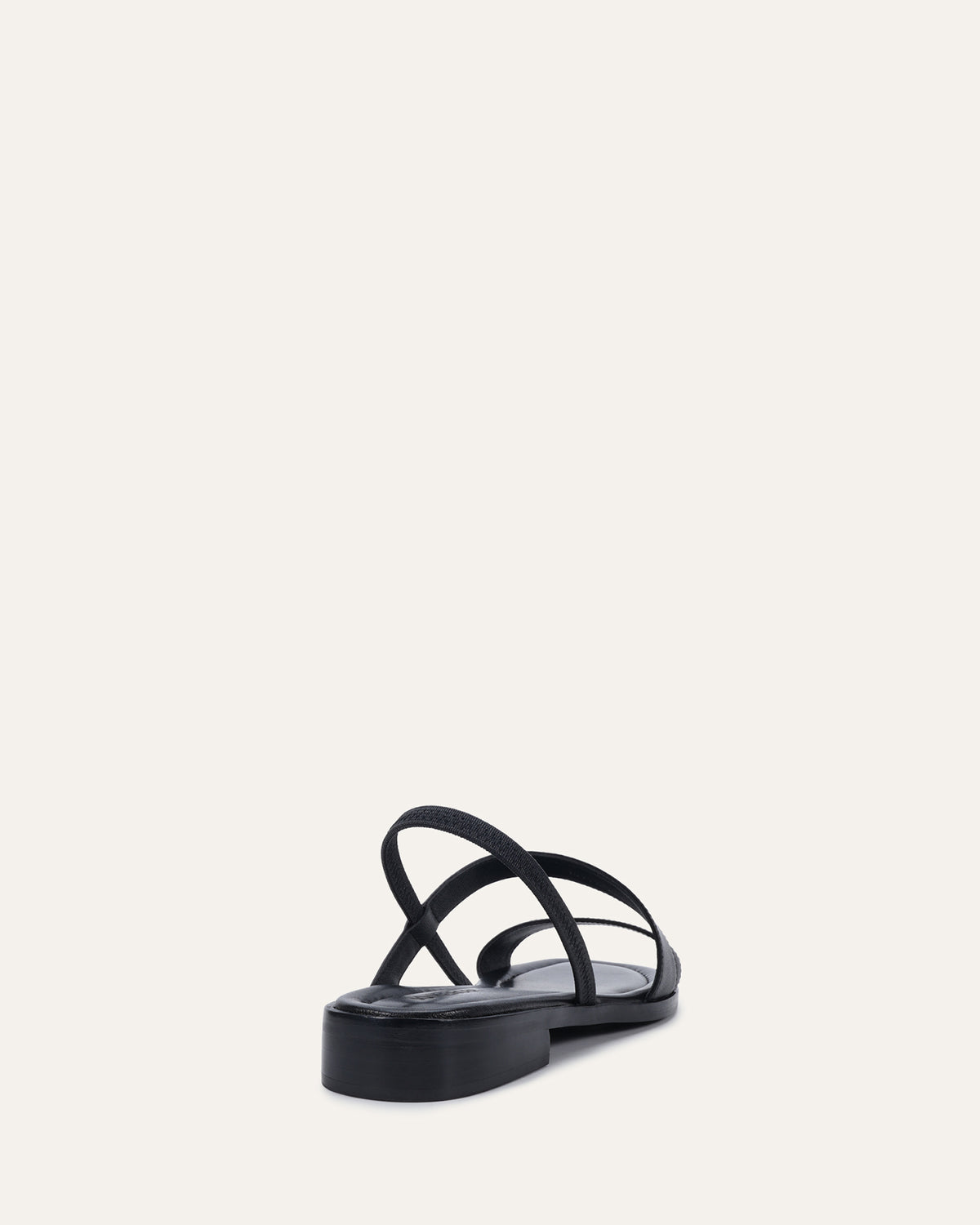BENNIE FLAT SANDALS BLACK LEATHER