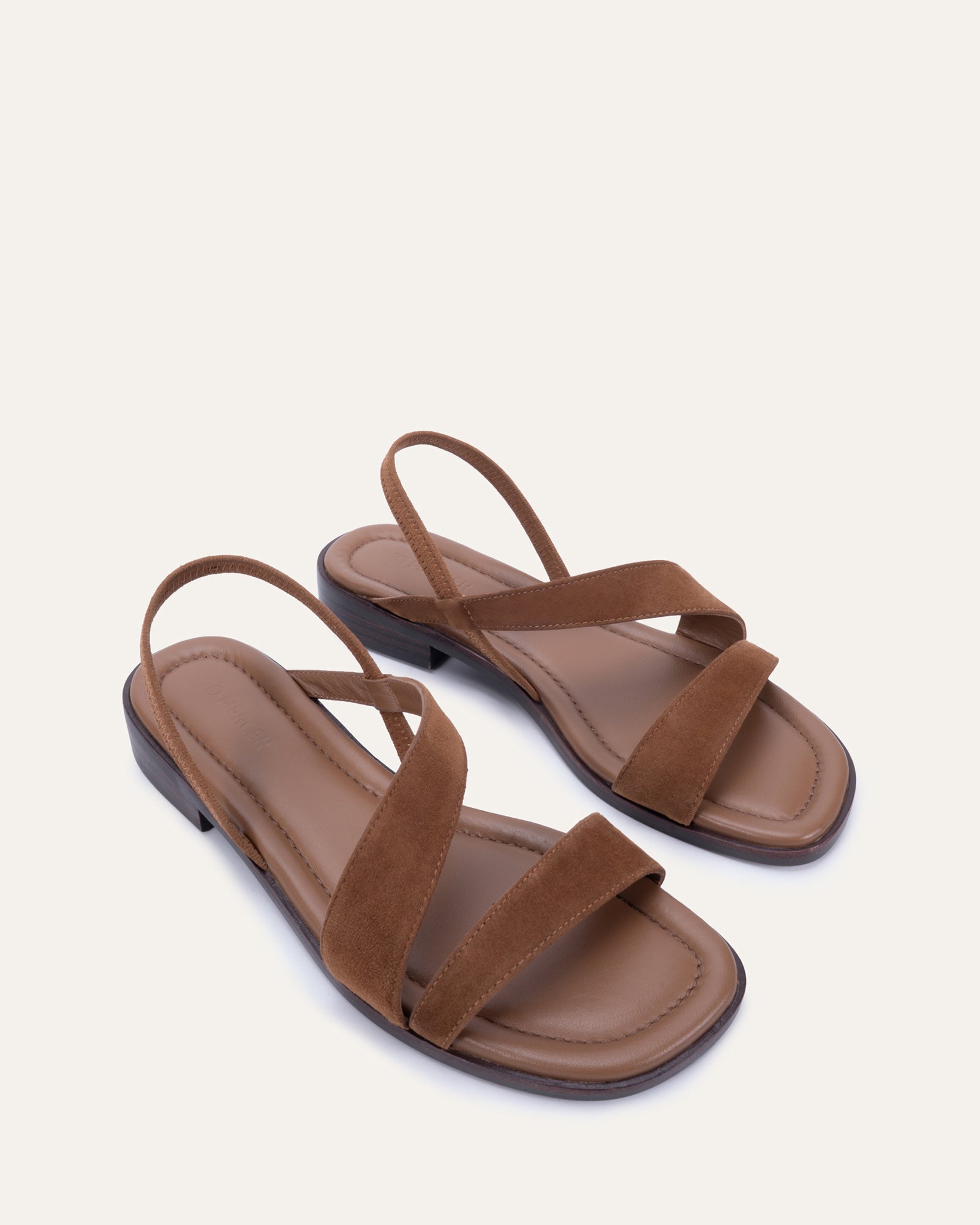 BENNIE FLAT SANDALS CINNAMON SUEDE image