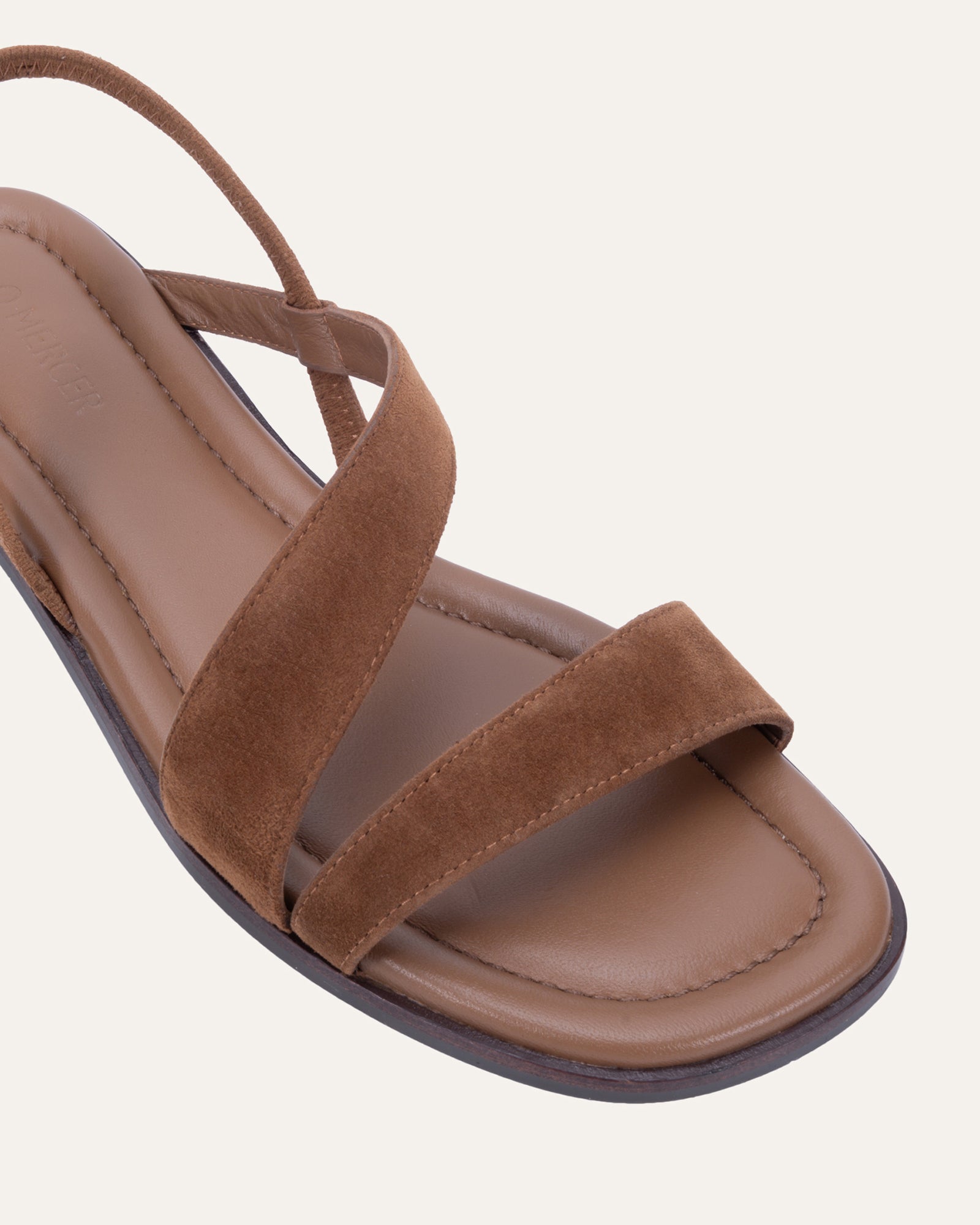 BENNIE FLAT SANDALS CINNAMON SUEDE image