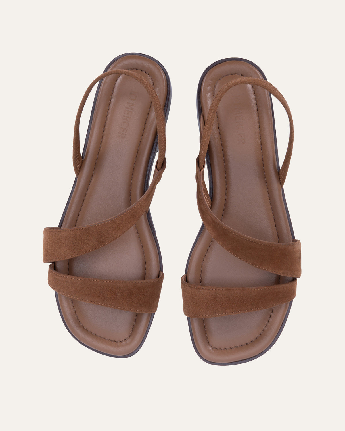 BENNIE FLAT SANDALS CINNAMON SUEDE