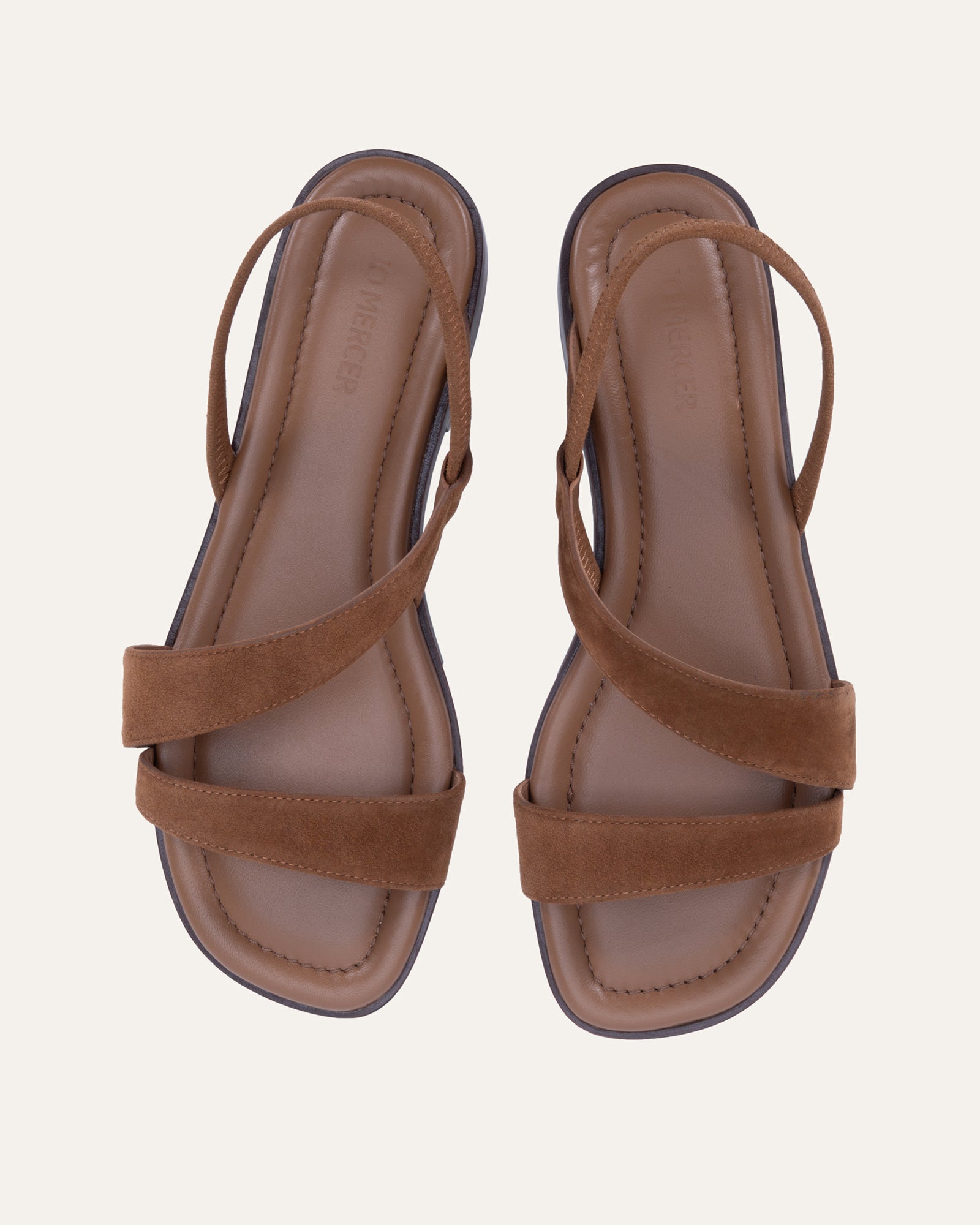 BENNIE FLAT SANDALS CINNAMON SUEDE image