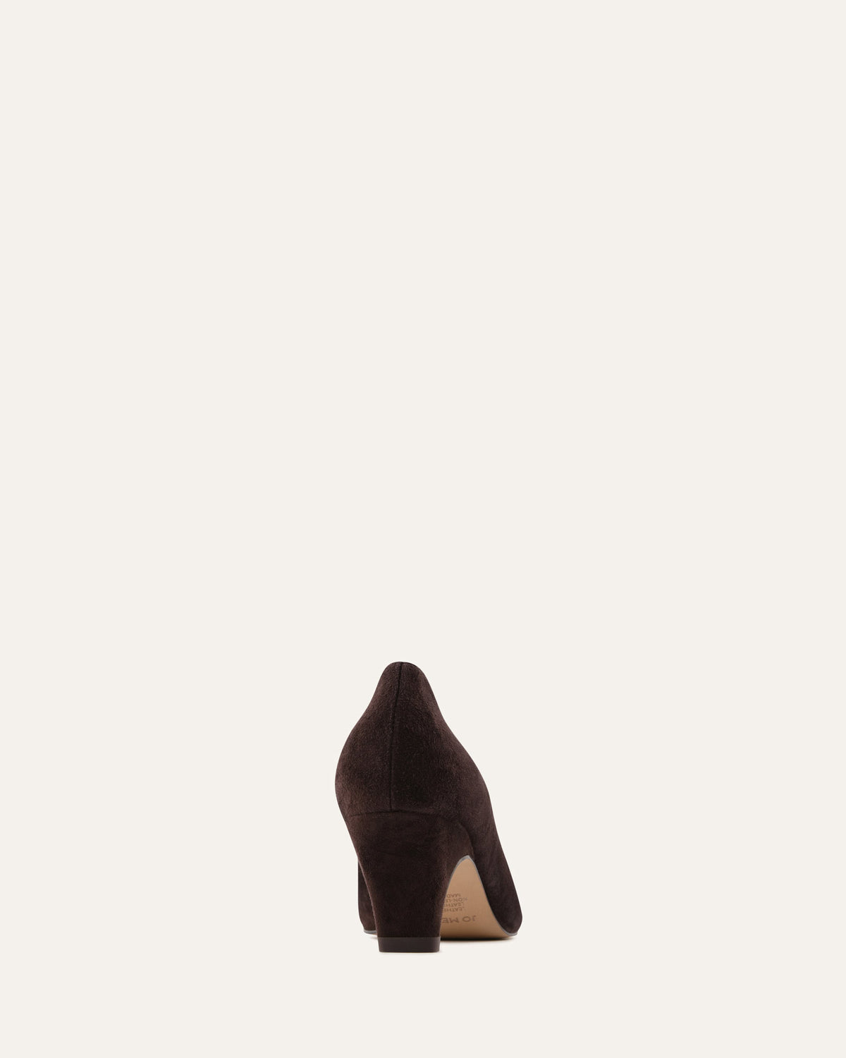 Brown suede shoe on a white background