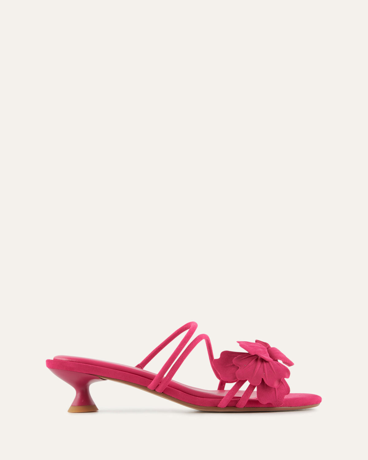 BLAZE MID HEEL SANDALS FUCHSIA SUEDE