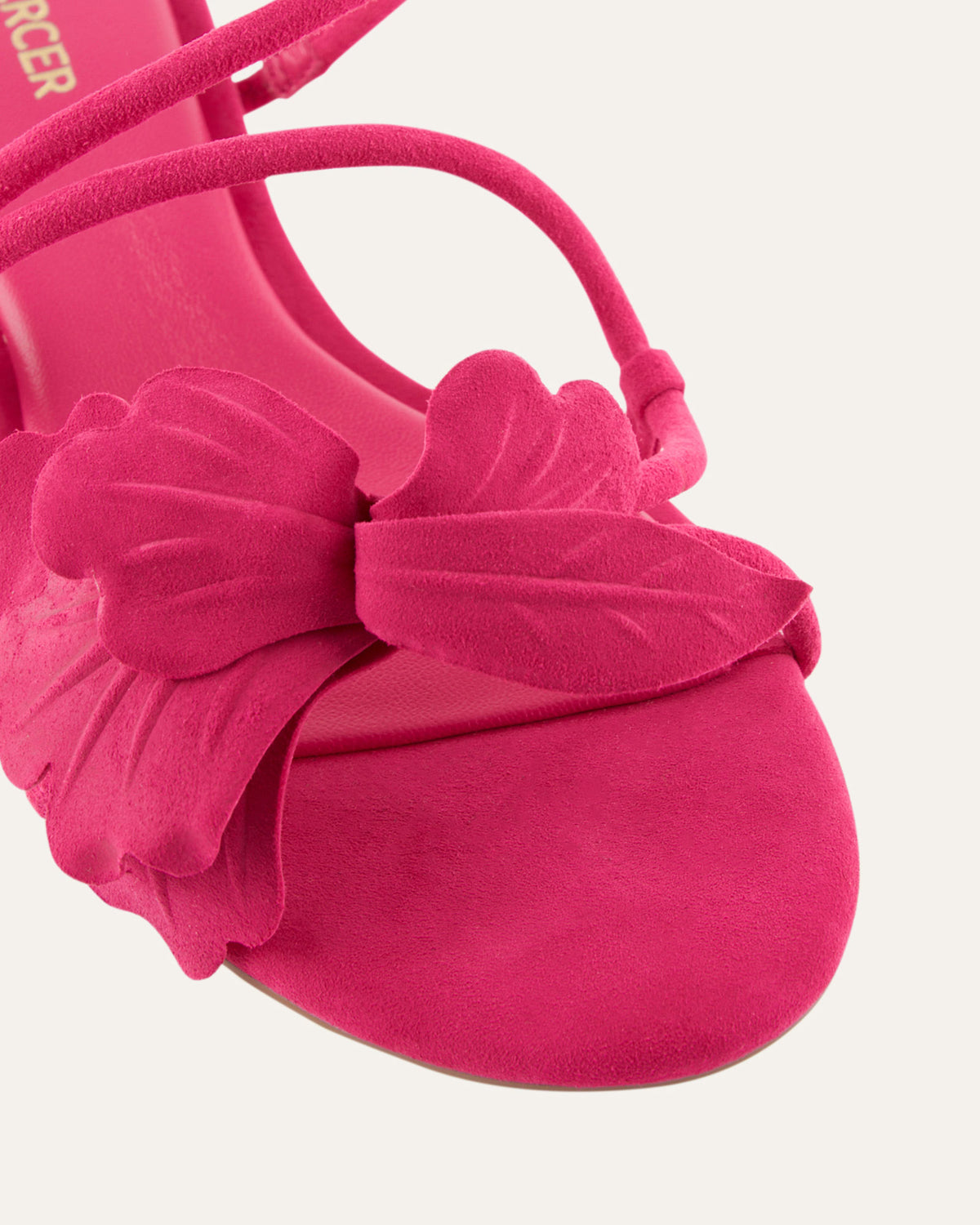 BLAZE MID HEEL SANDALS FUCHSIA SUEDE