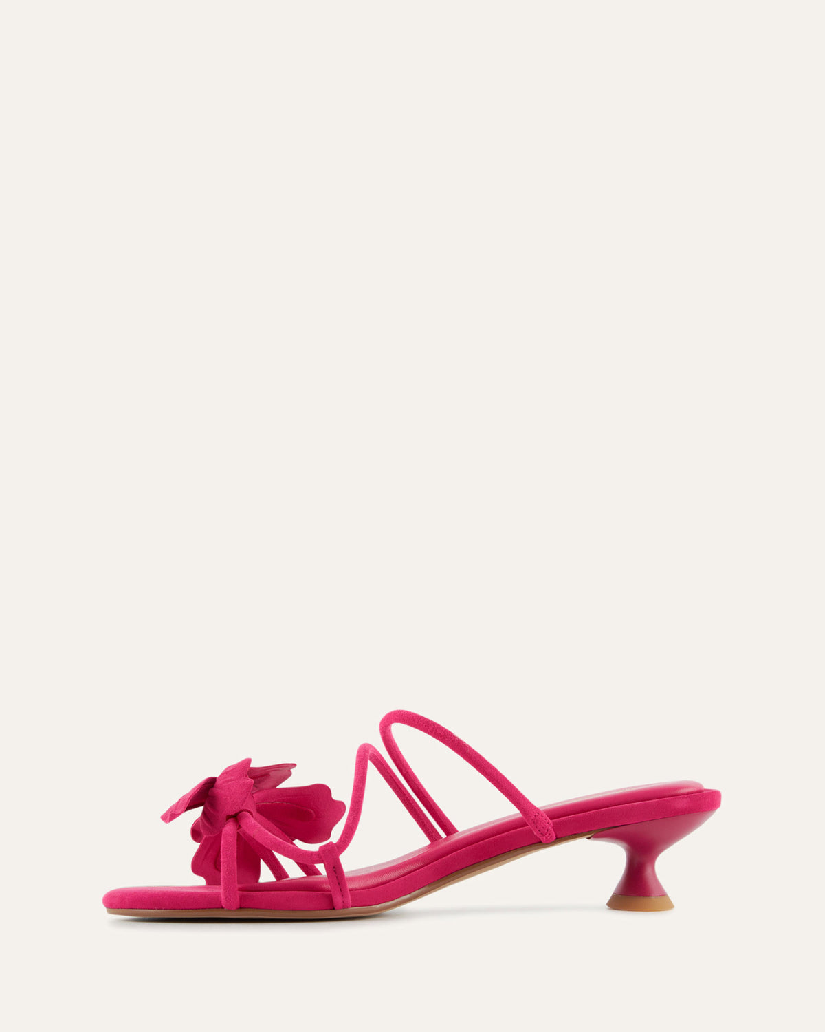 BLAZE MID HEEL SANDALS FUCHSIA SUEDE
