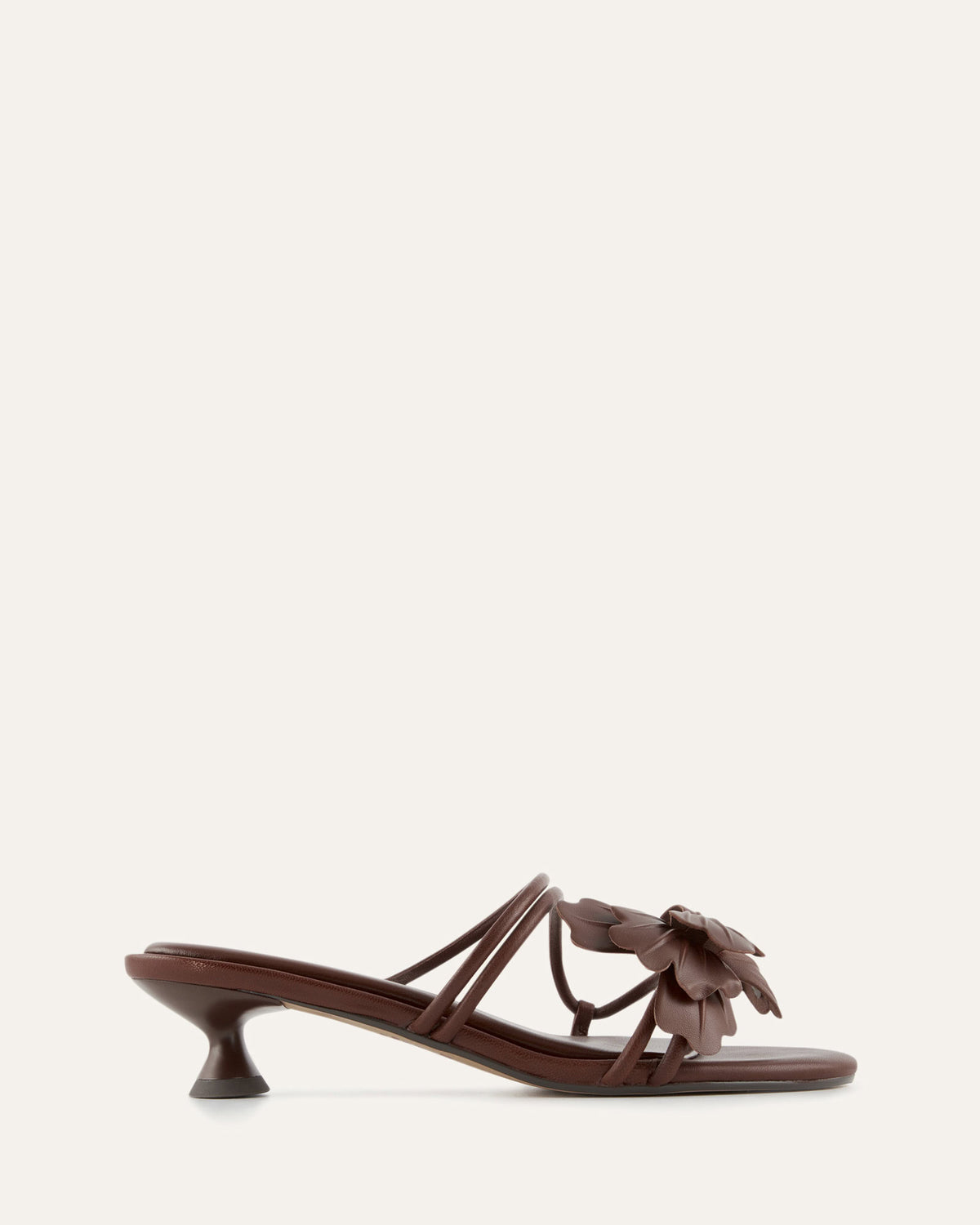 BLAZE MID HEEL SANDALS PECAN LEATHER
