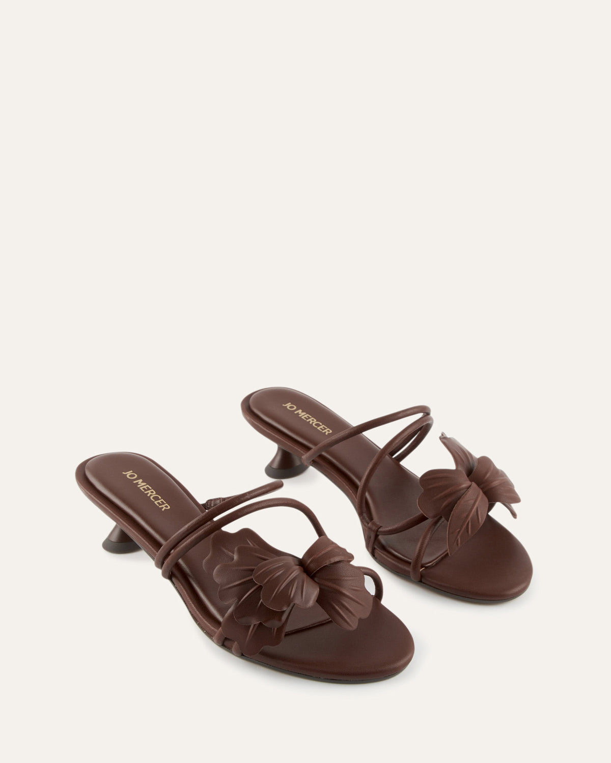 BLAZE MID HEEL SANDALS PECAN LEATHER